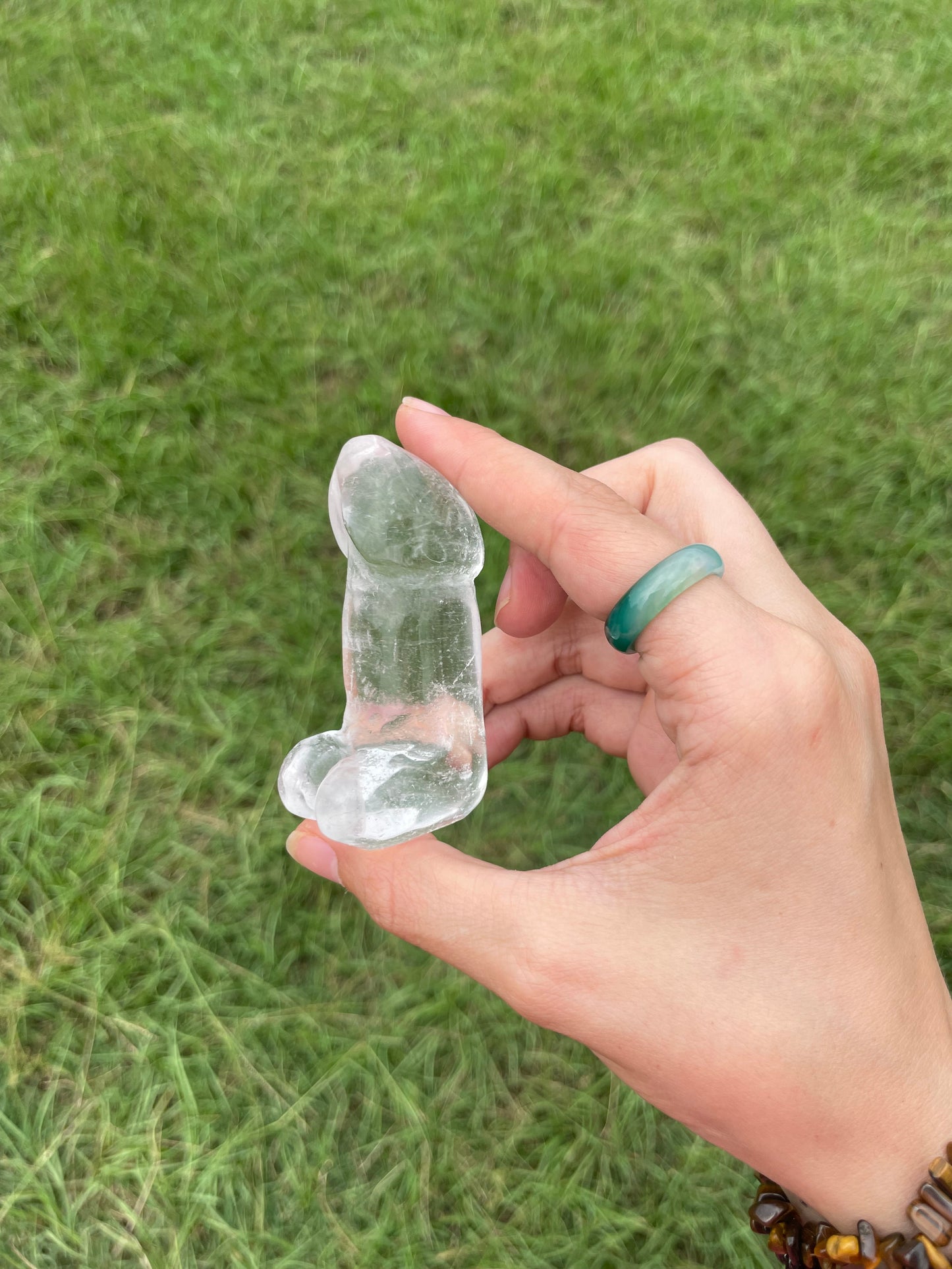 Clear Quartz Mini Penis Carving