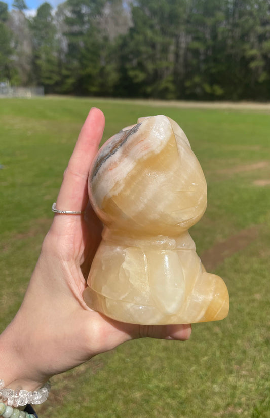 Yellow Calcite Hello Kitty