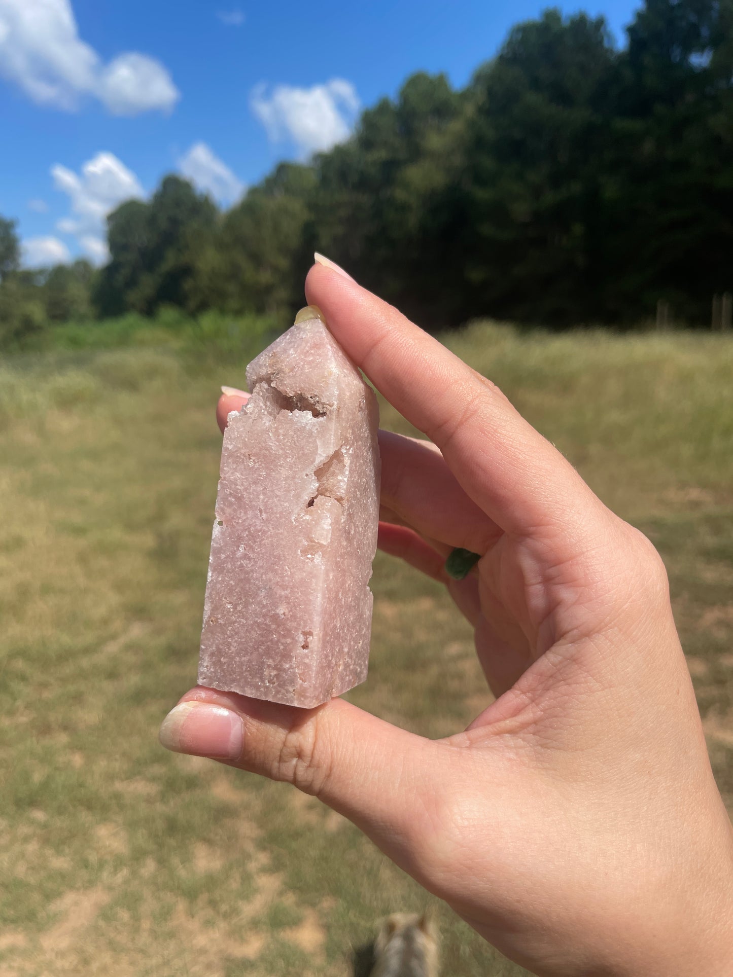 Druzy Pink Amethyst tower 2