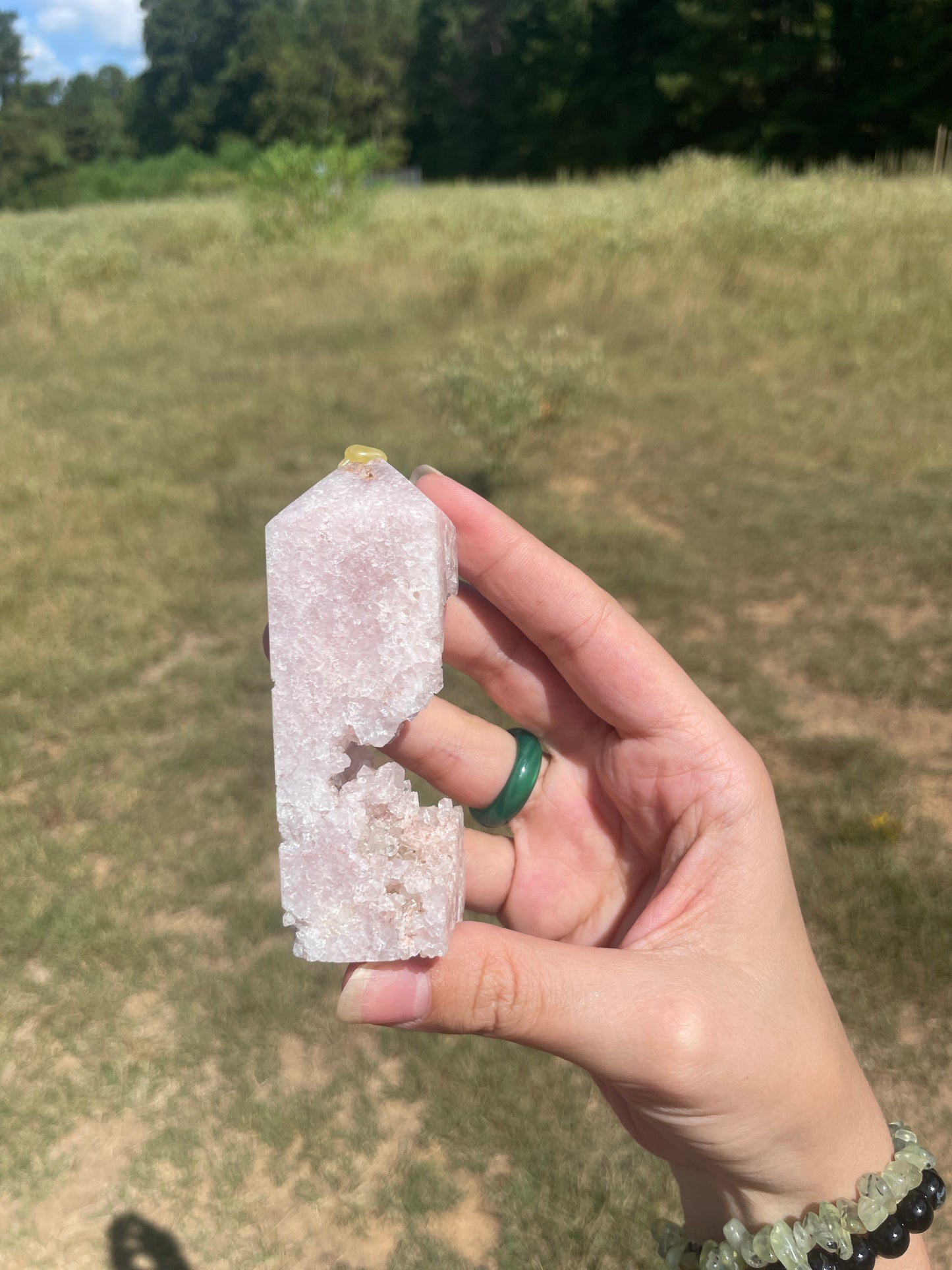 Druzy Pink Amethyst tower 4