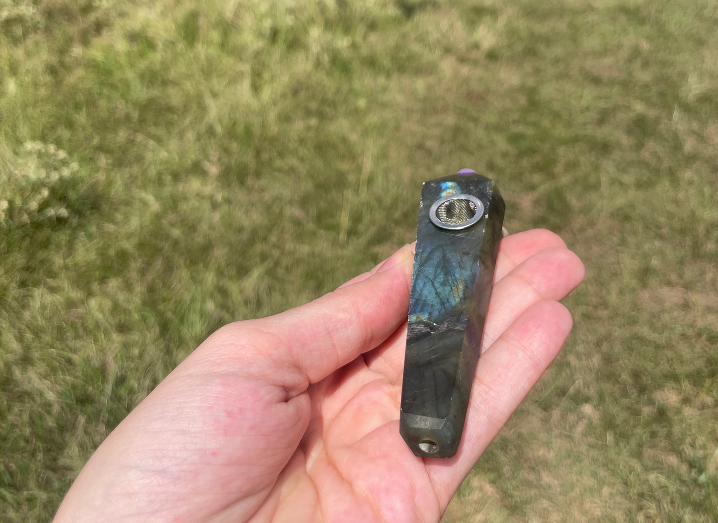 Imperfect Flashy Labradorite Crystal Pipe