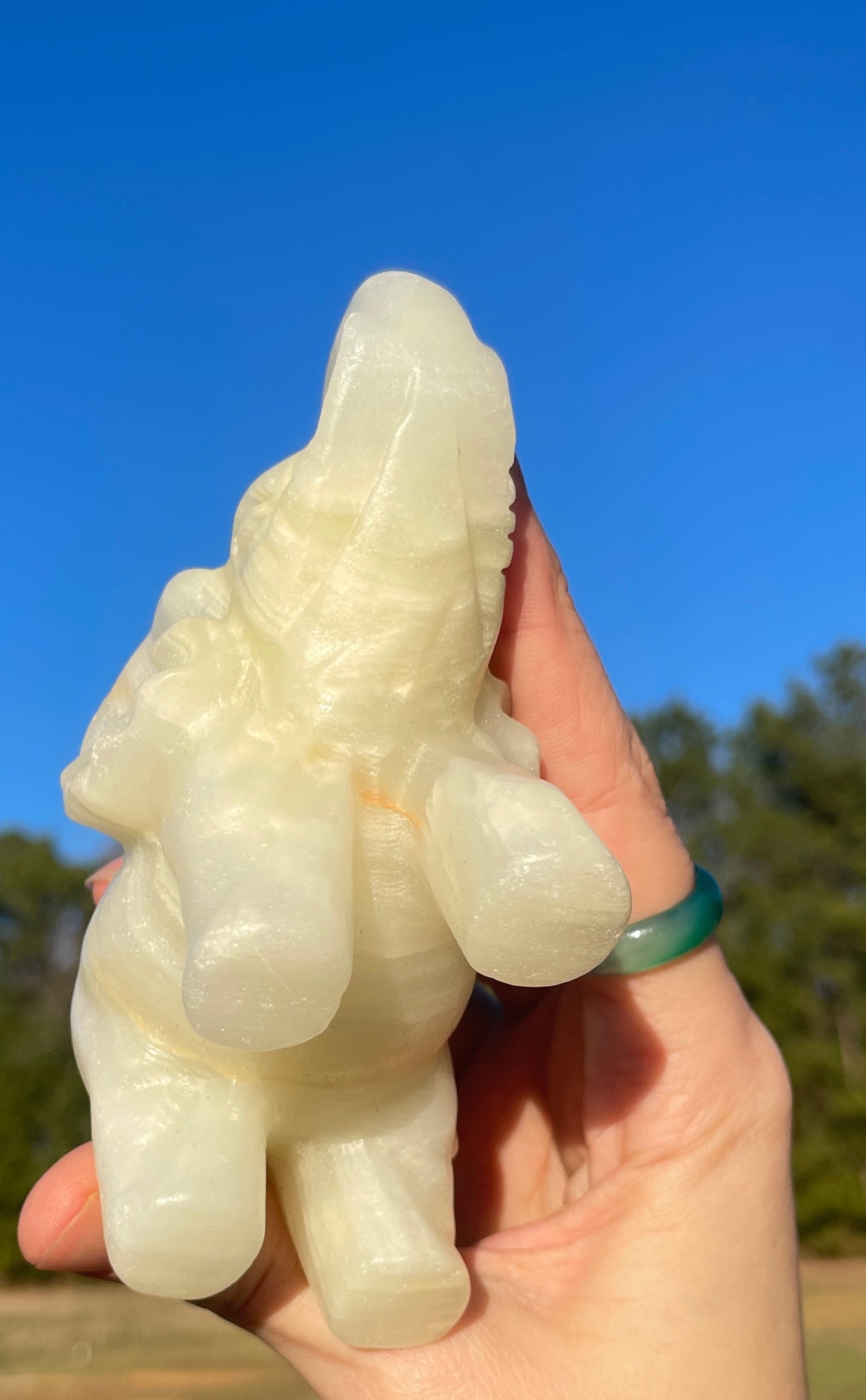 Banded Afghanistan Jade Elephant carving