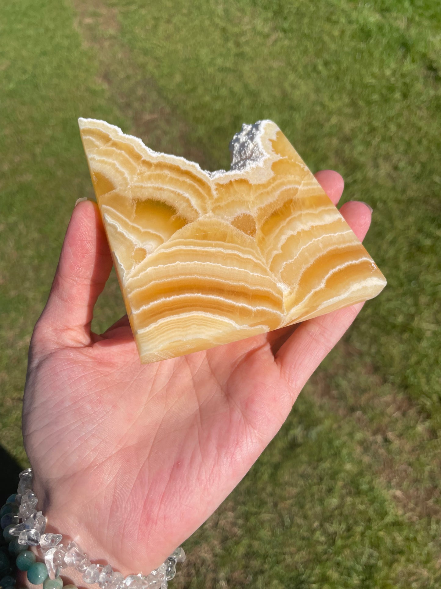 Imperfect Druzy Orange Calcite Slab