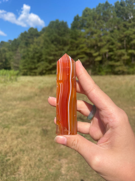 Imperfect Carnelian banded tower #3