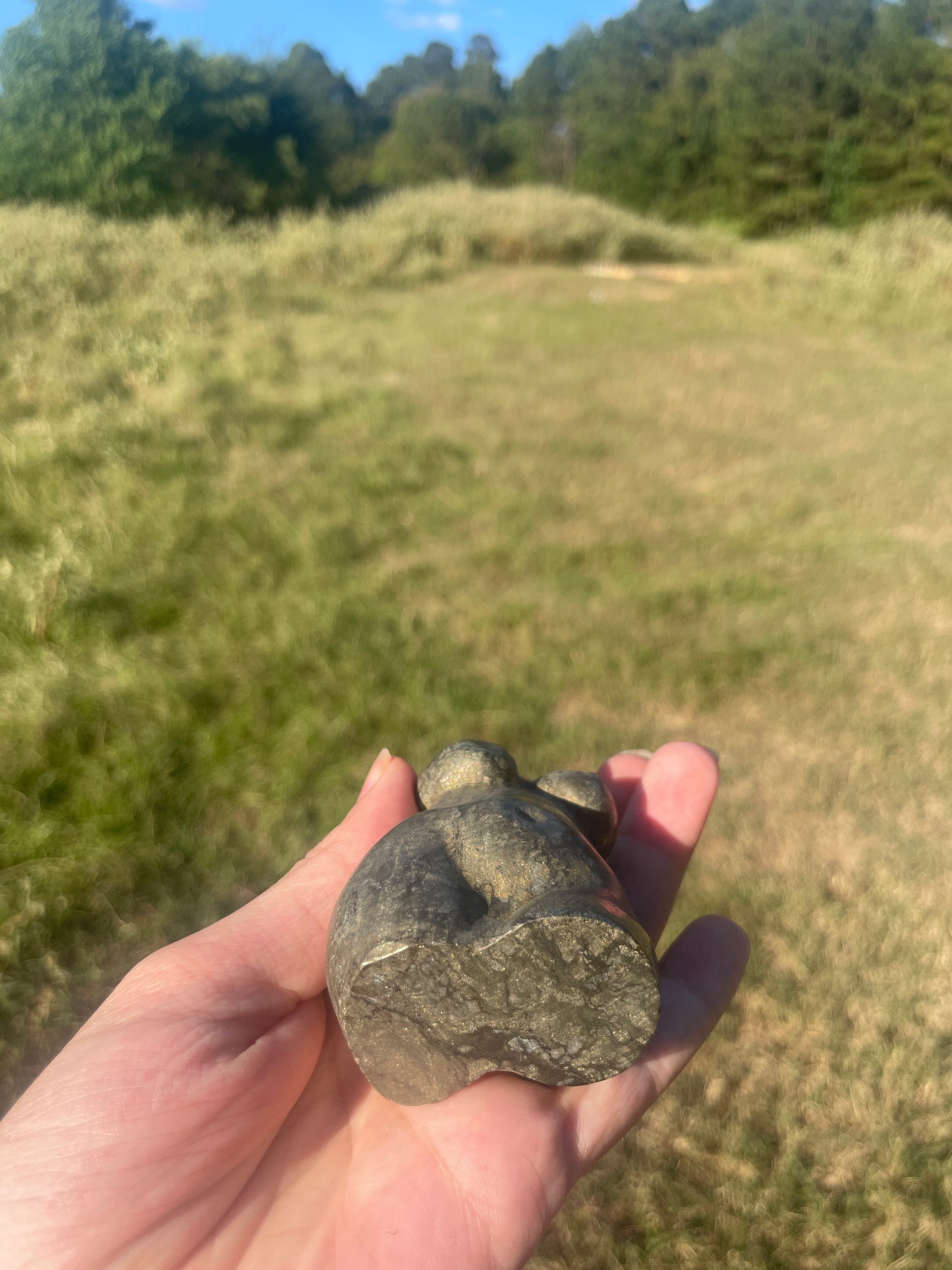 Pyrite Goddess Carving