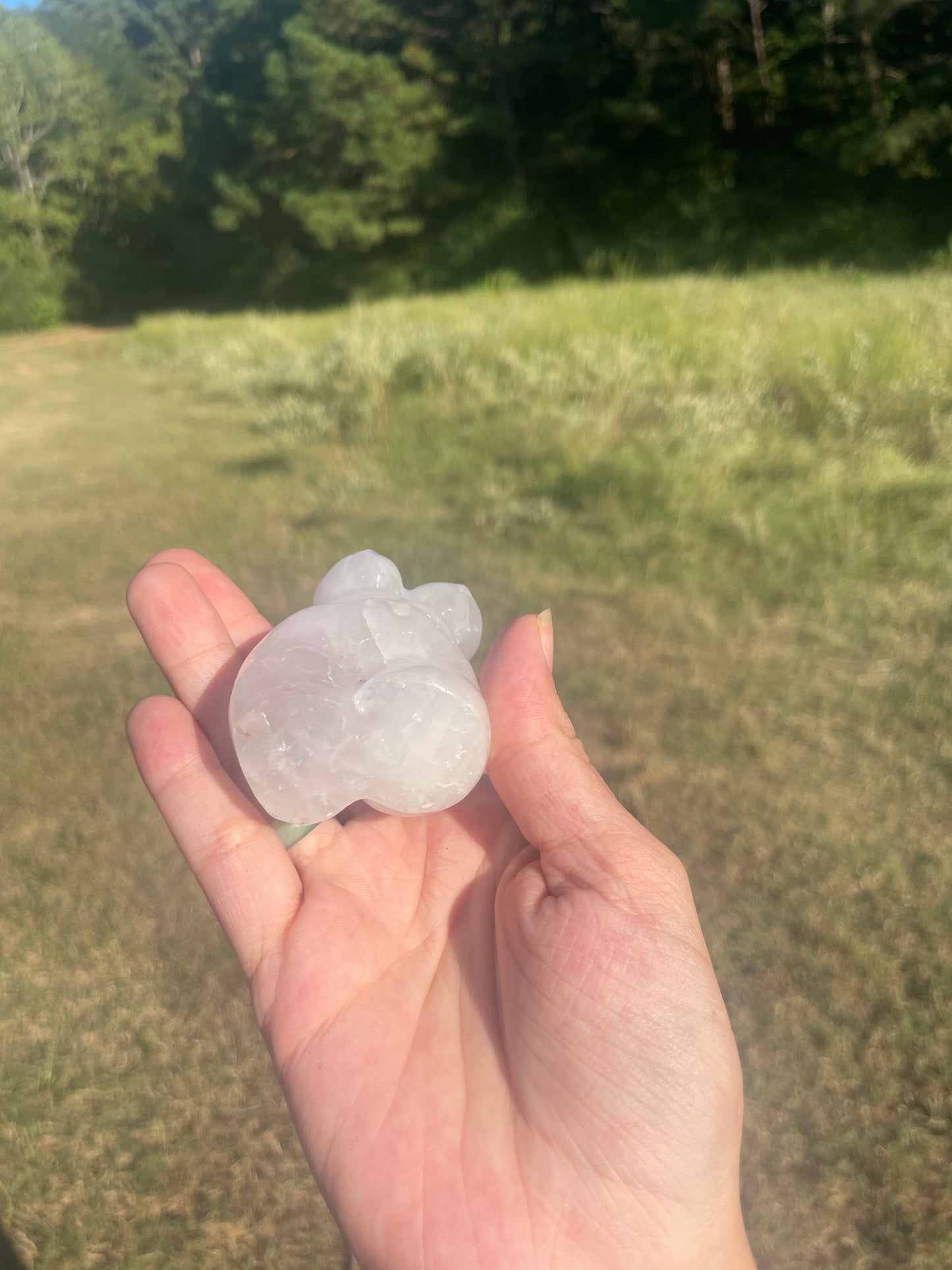 Clear Quartz Goddess carving