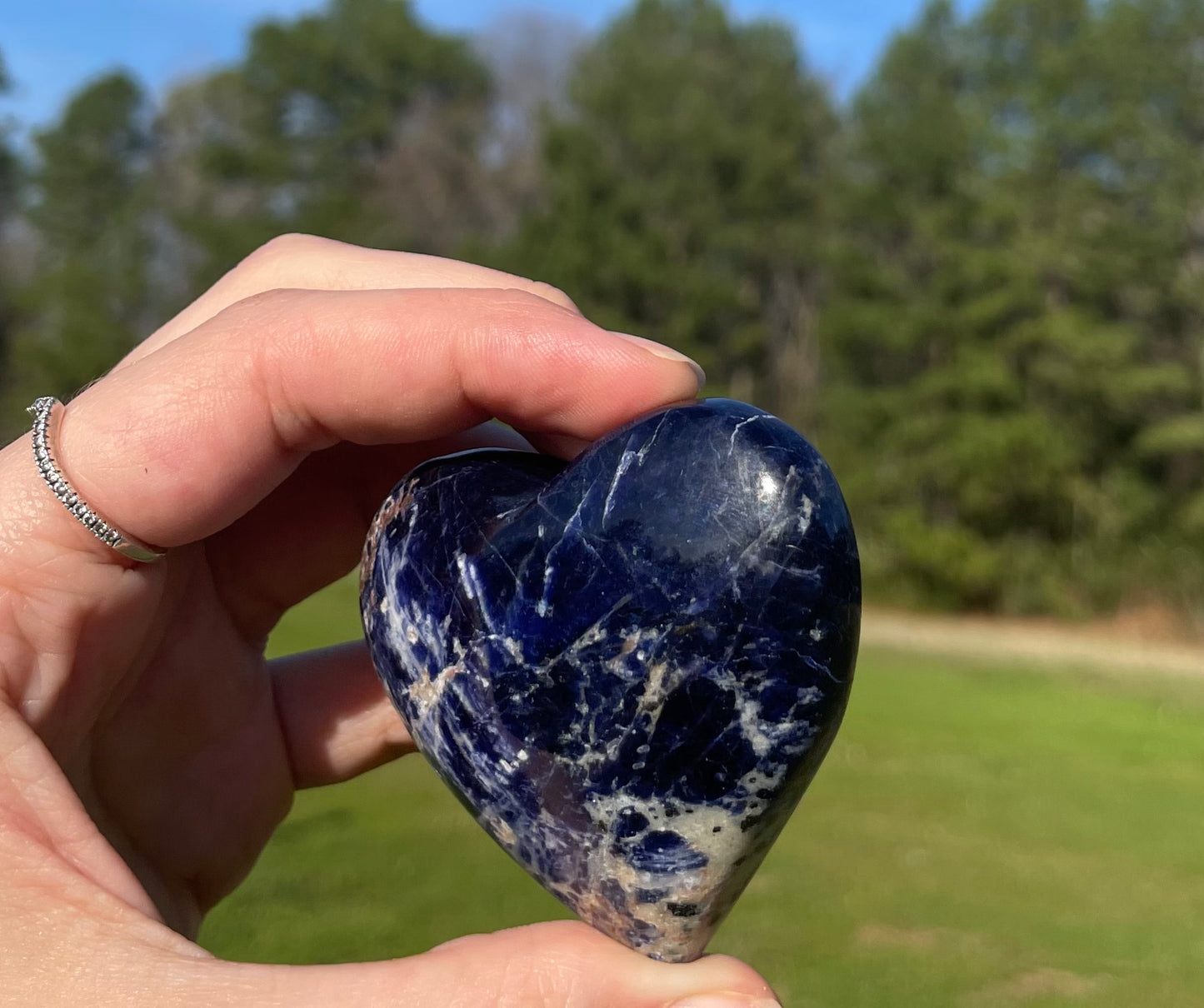 Sodalite Heart Palm Size💙 #1