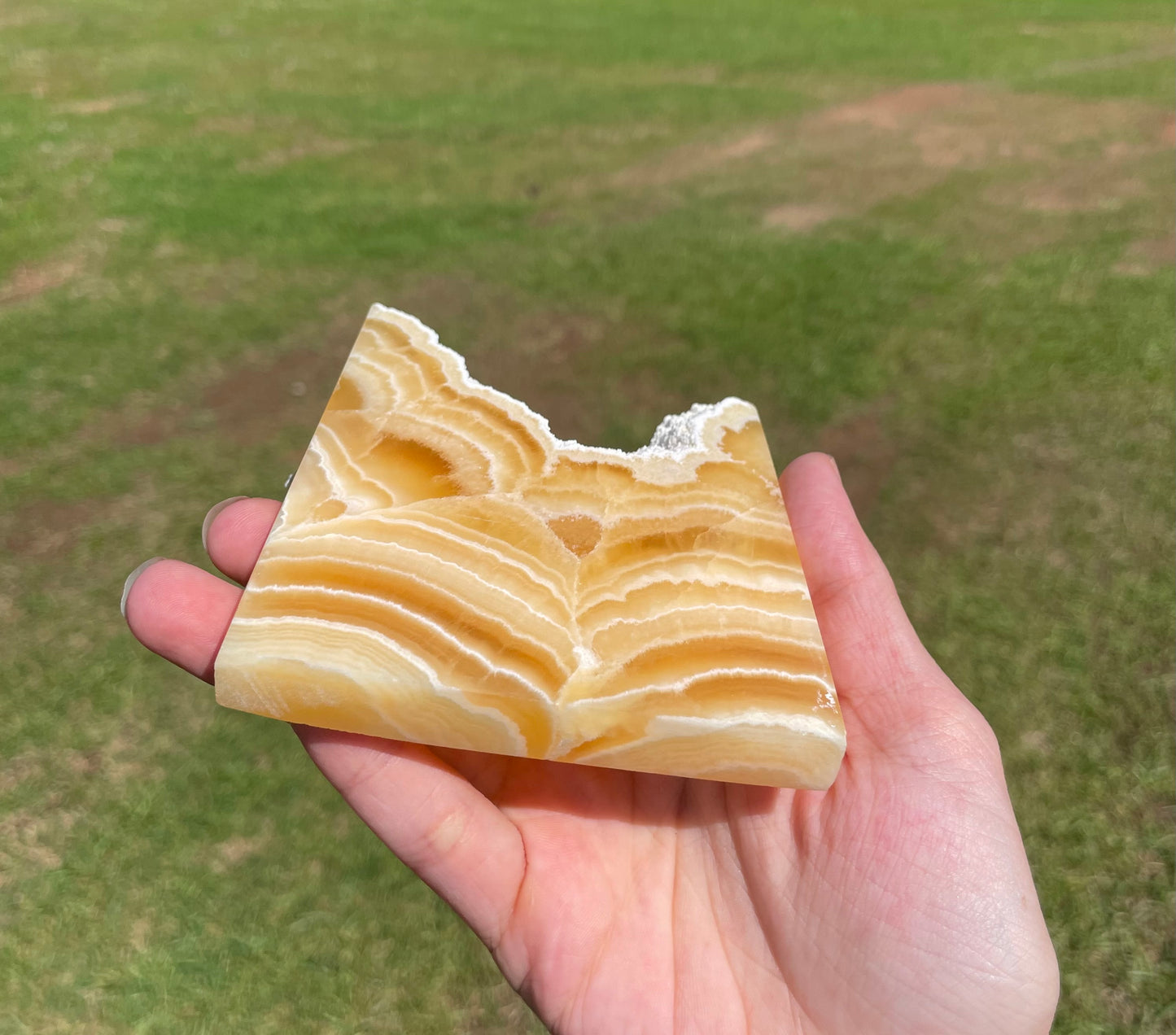 Imperfect Druzy Orange Calcite Slab