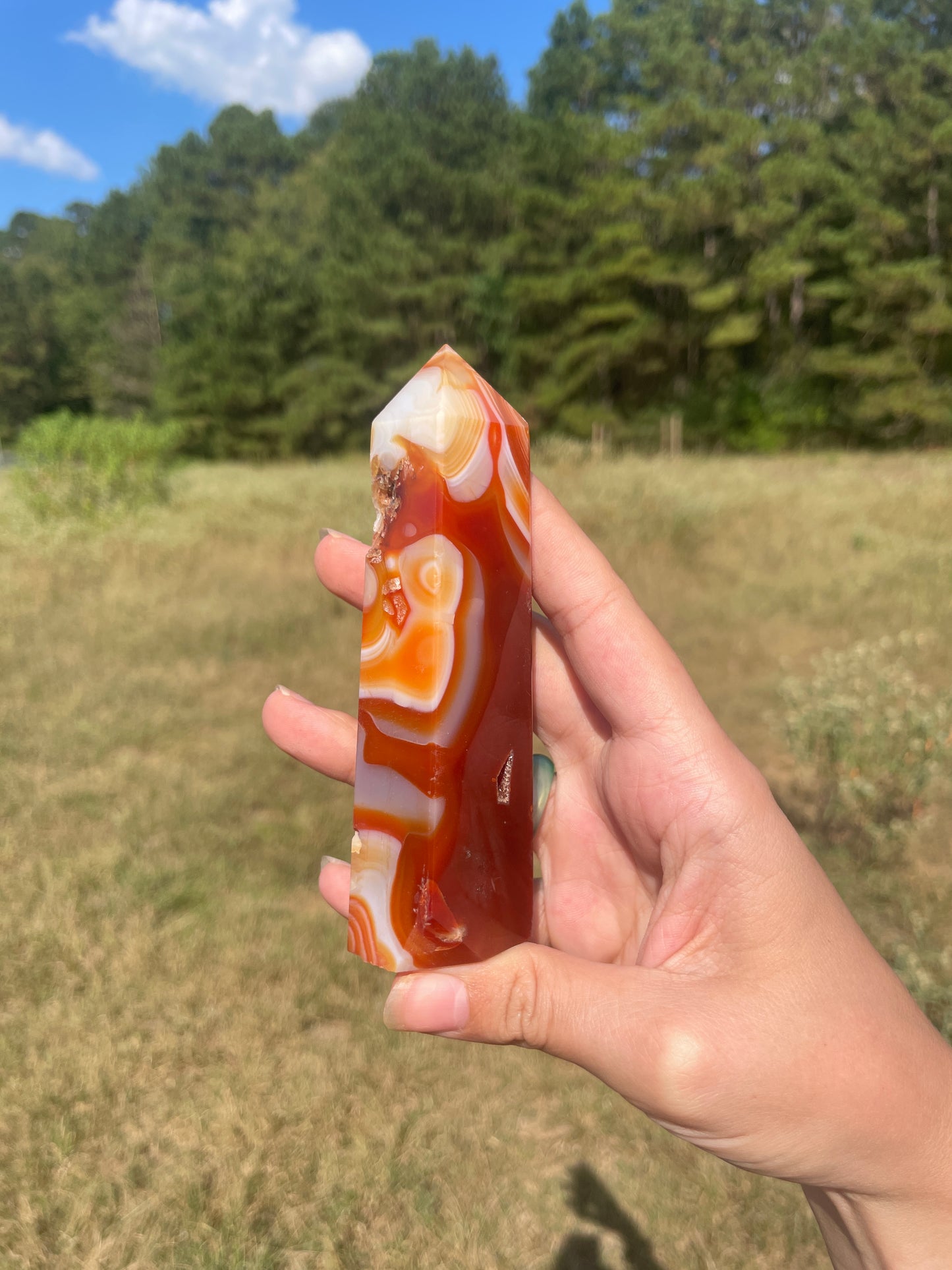 Imperfect Druzy Carnelian tower #1