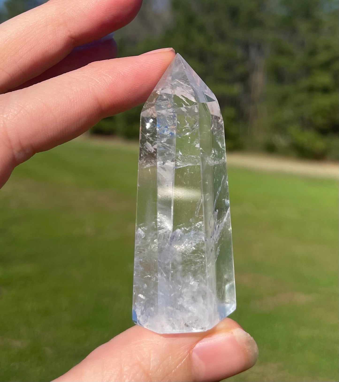 Imperfect Clear Quartz Tower (1) w/ inclusion🤍