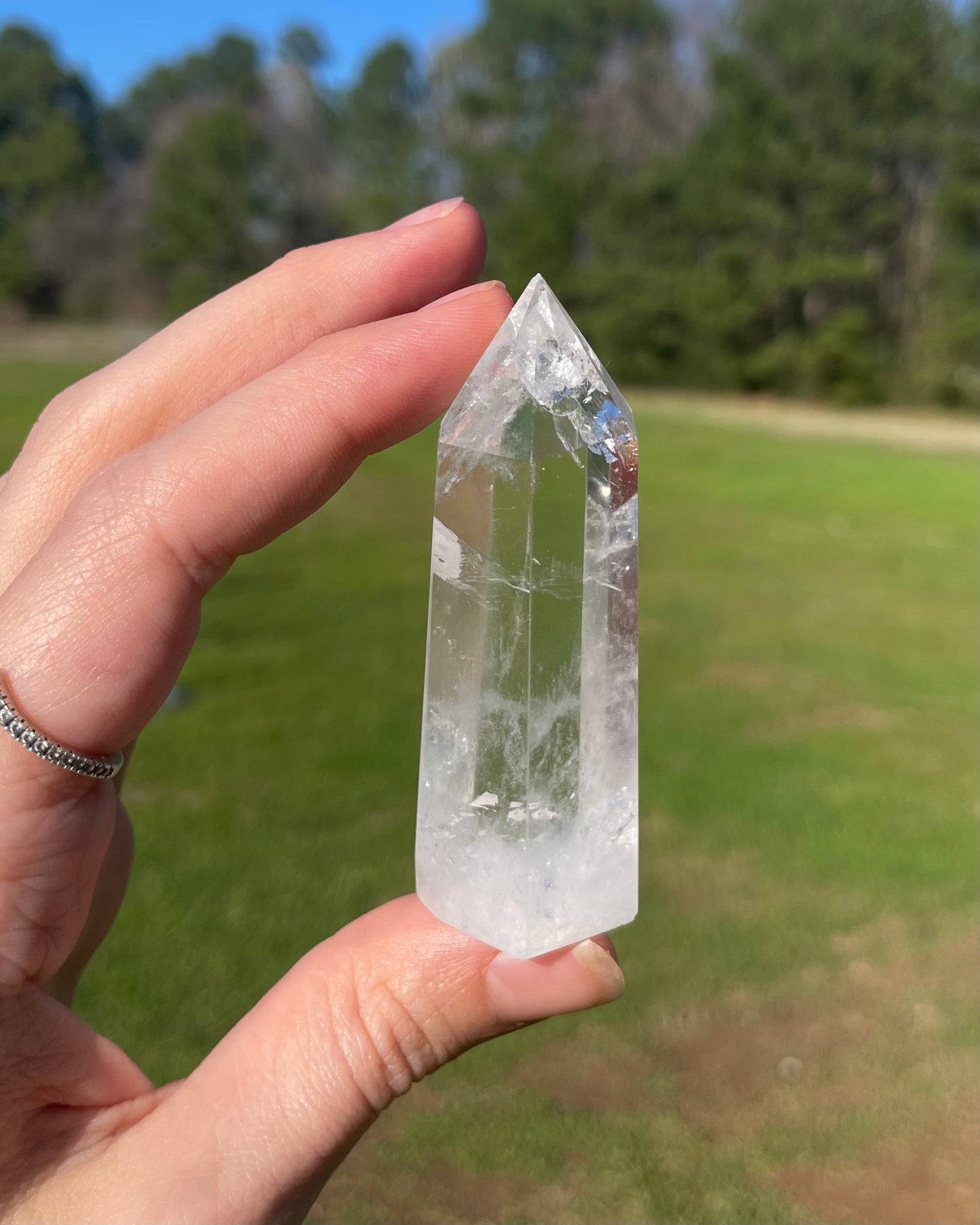 Clear Quartz Tower w/inclusion (3)