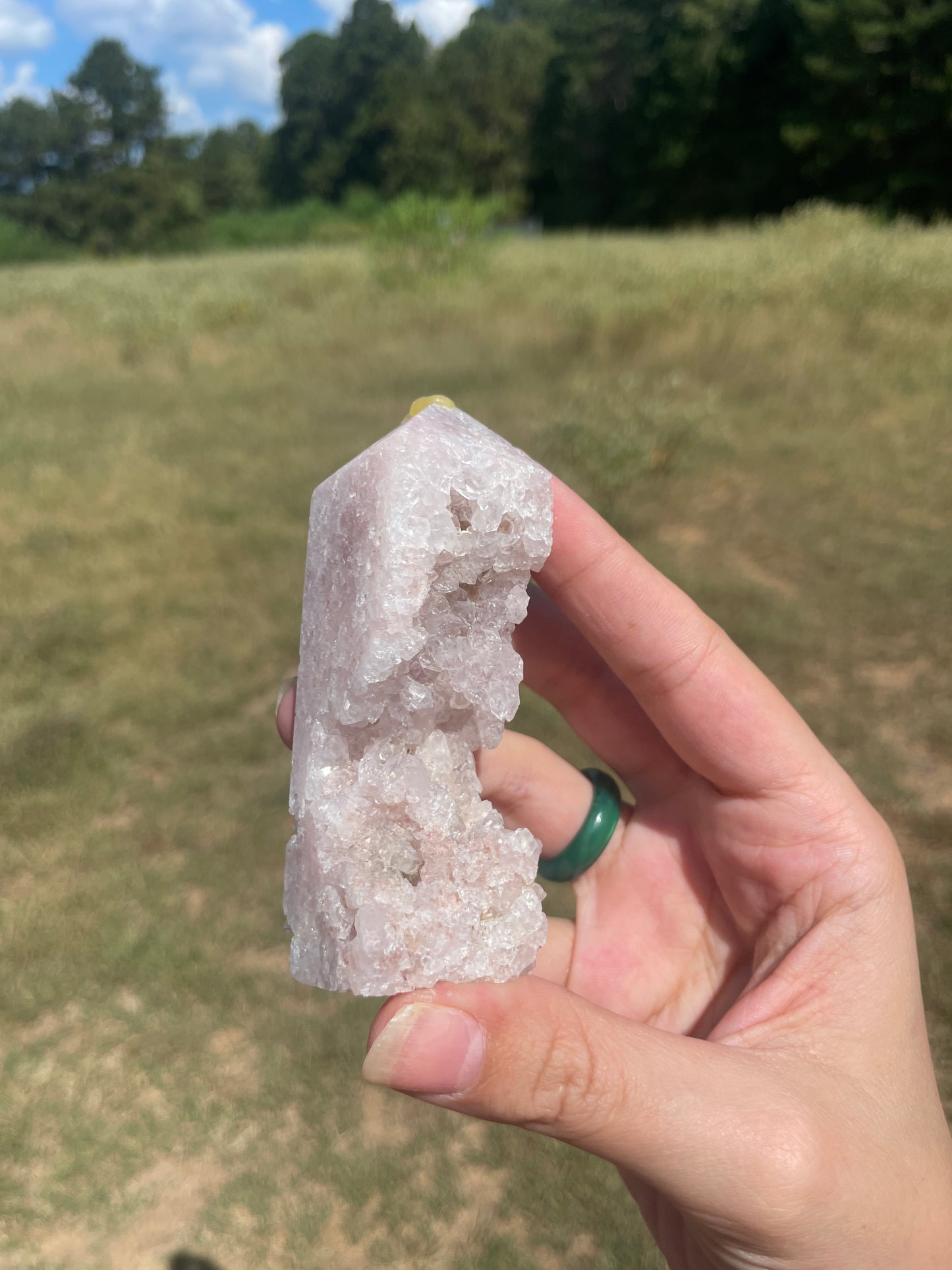 Druzy Pink Amethyst tower 4