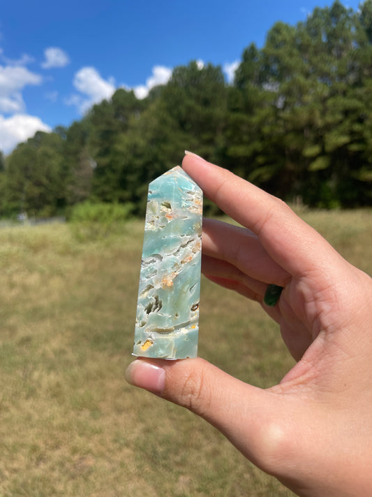 Druzy Carribean Calcite tower #2