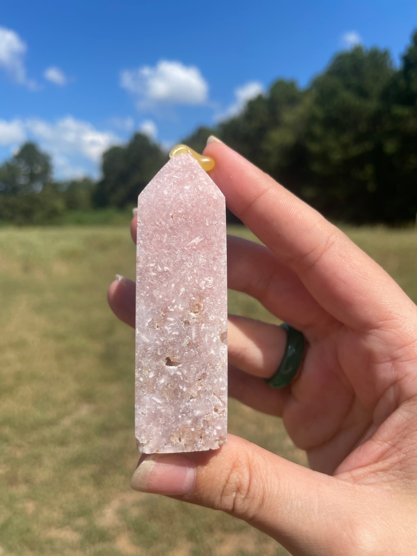 Druzy Pink Amethyst tower 3