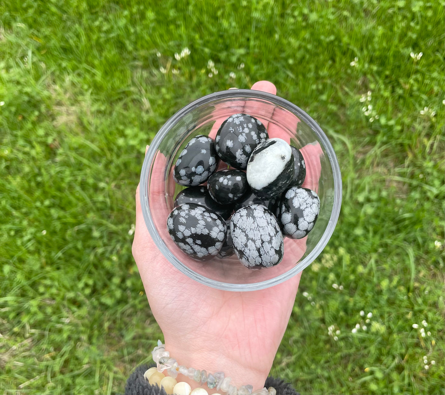 Snowflake Obsidian Tumble 🖤