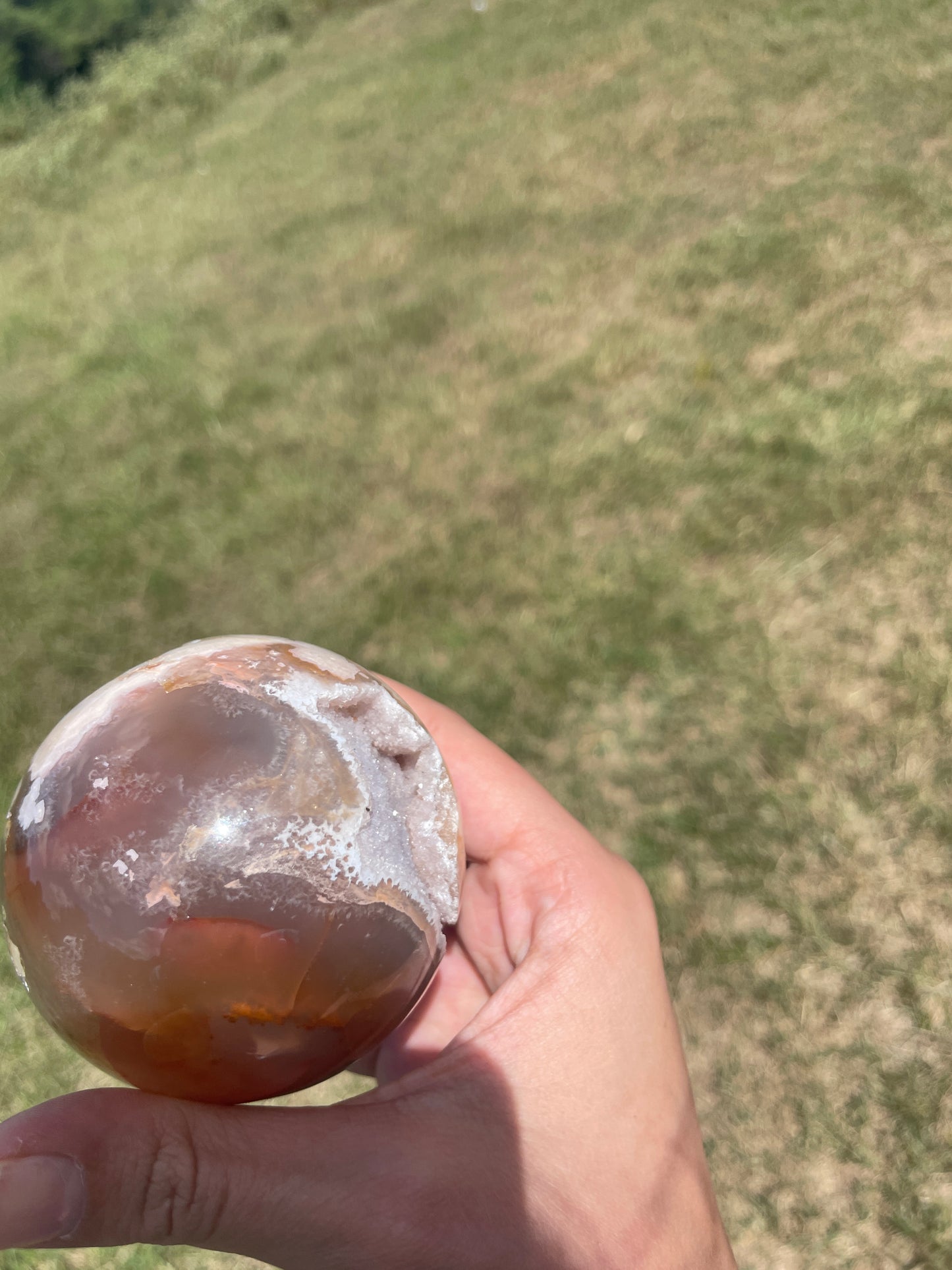 Imperfect Druzy Flower Agate sphere