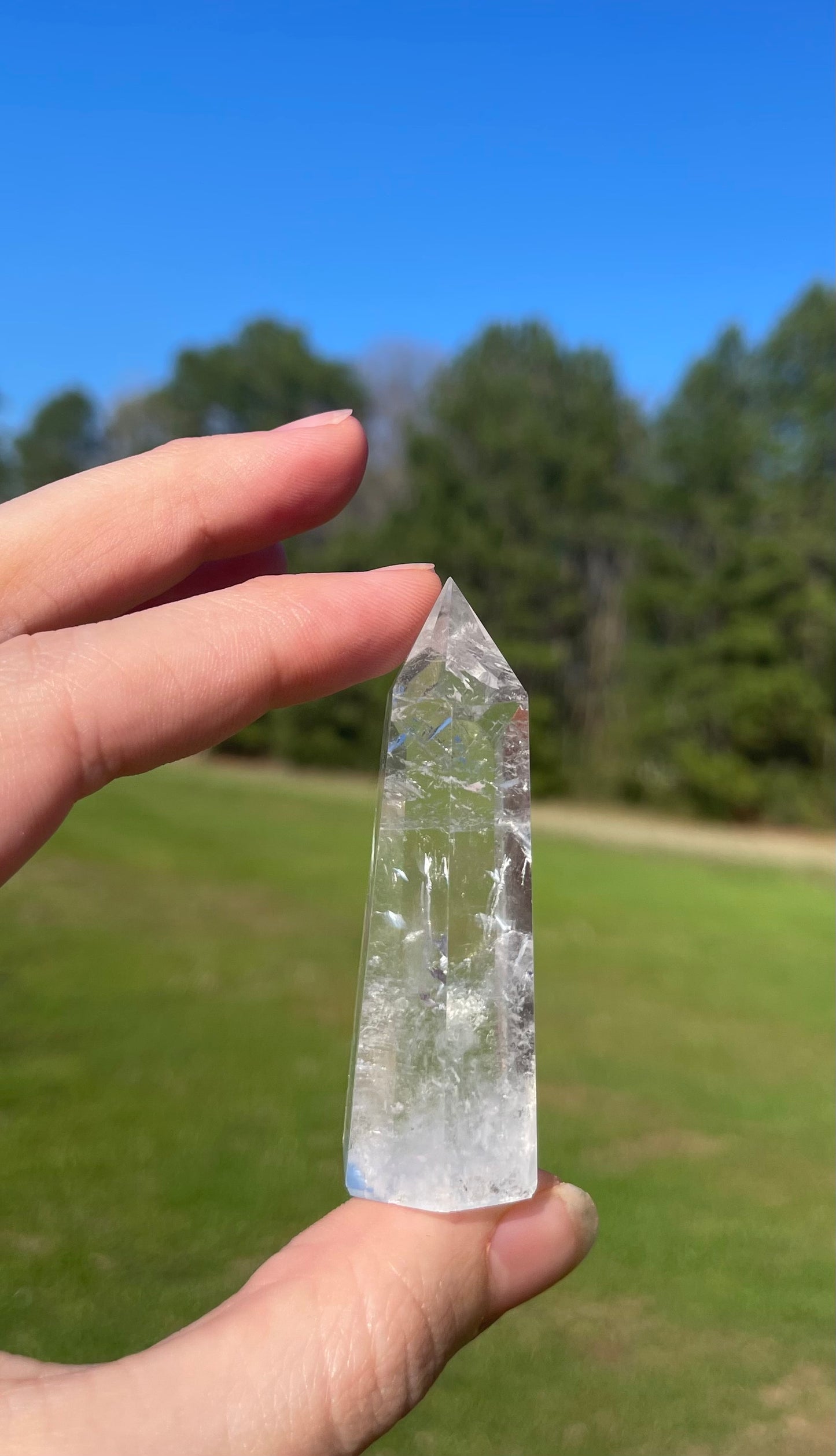 Imperfect Clear Quartz Tower (1) w/ inclusion🤍