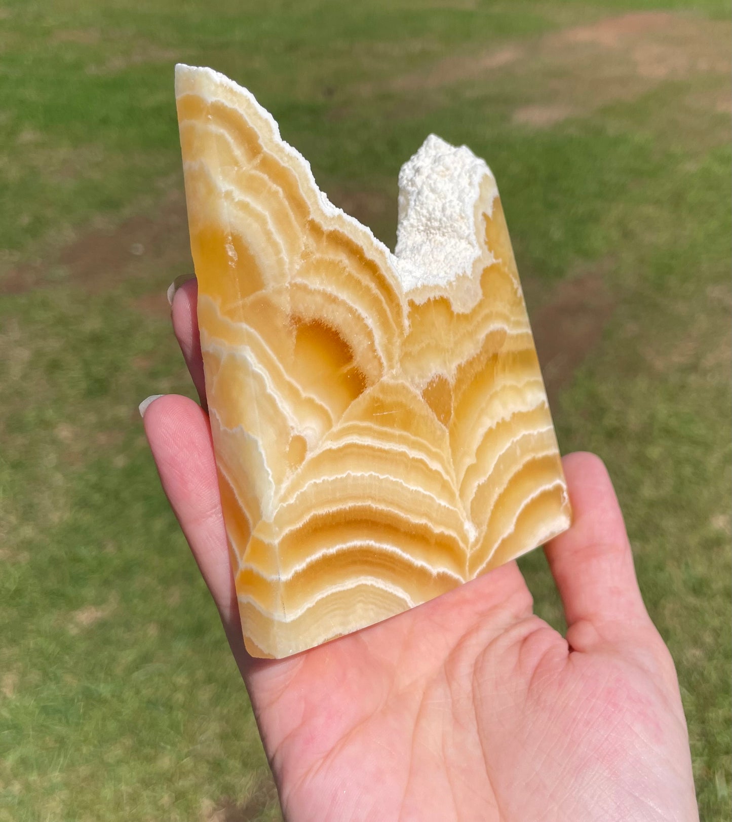 Imperfect Druzy Orange Calcite Slab