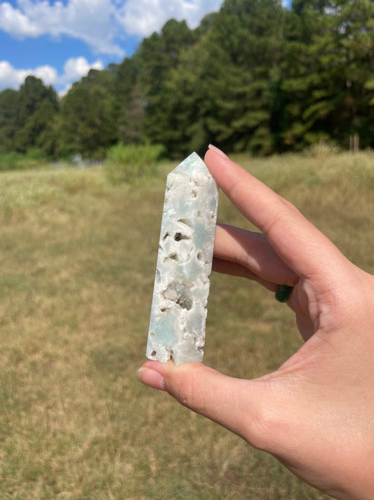 Druzy Carribean Calcite tower #4