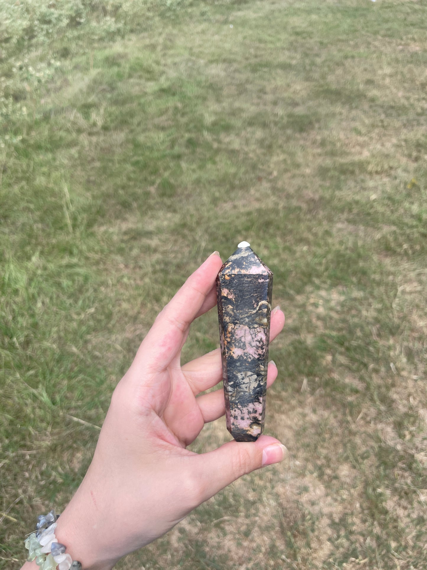 Rhodonite Crystal Pipe (decor)