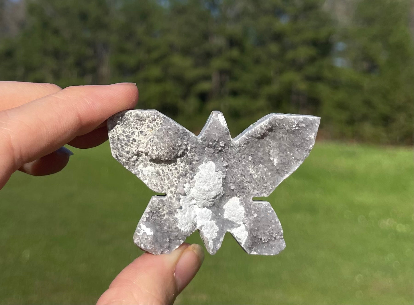 Druzy Amethyst Cluster Butterfly Carving 🦋