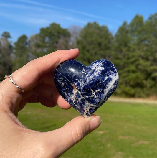 Sodalite Heart Palm Size💙 #1