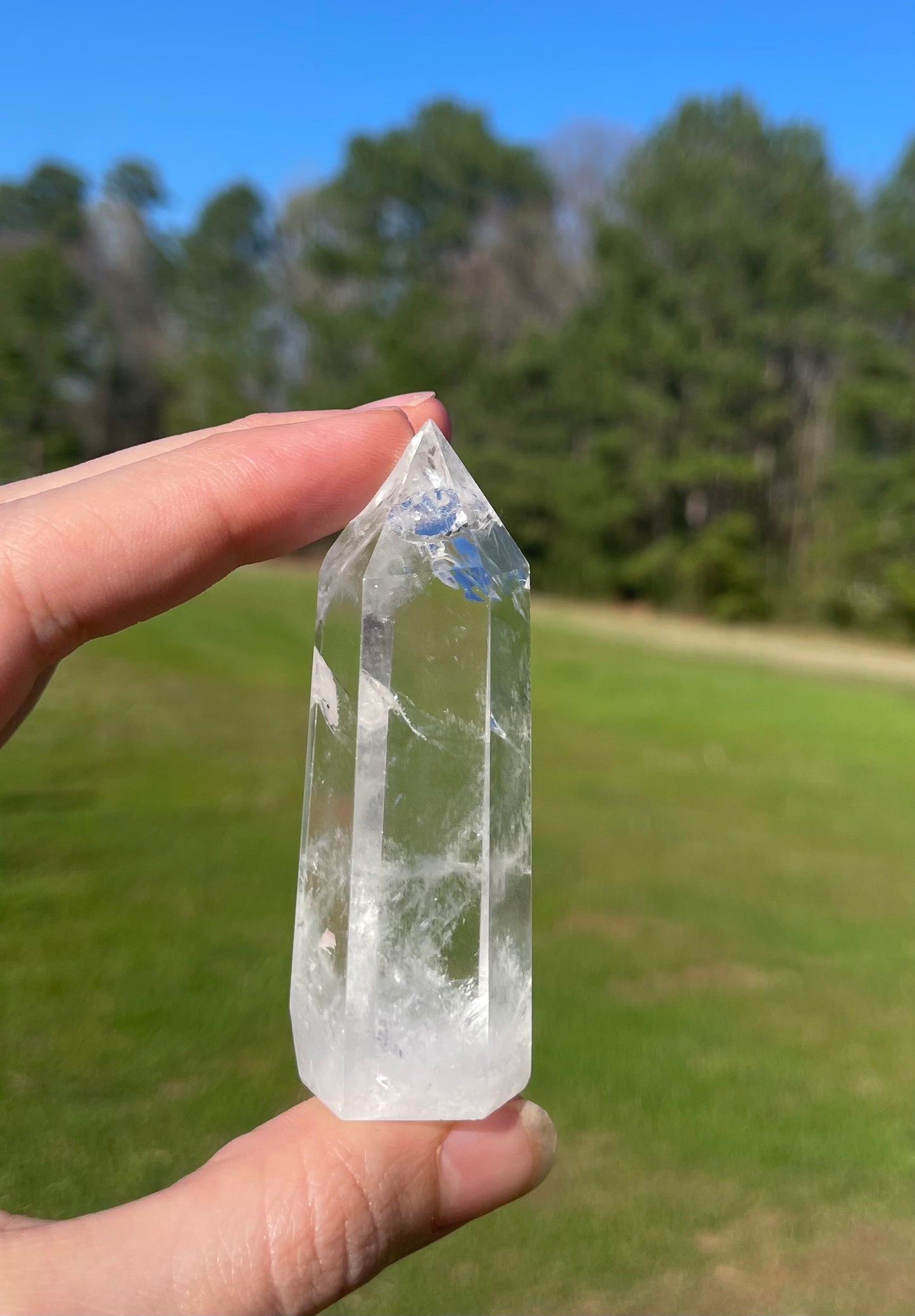 Clear Quartz Tower w/inclusion (3)