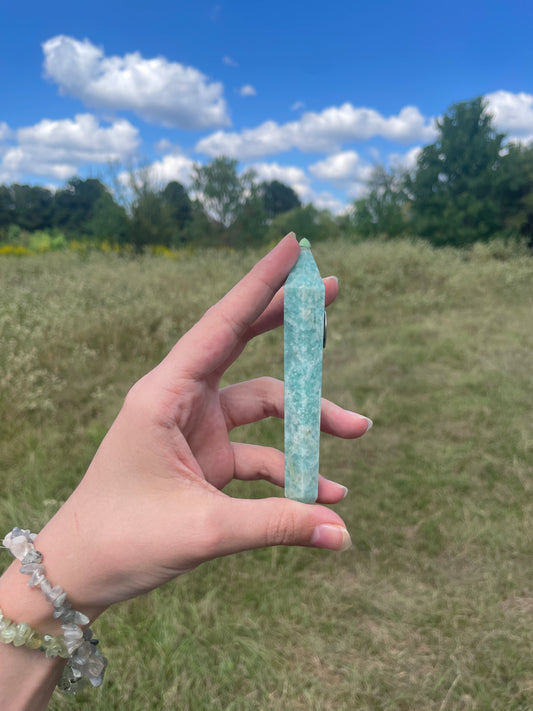 Amazonite Crystal Pipe (decor)