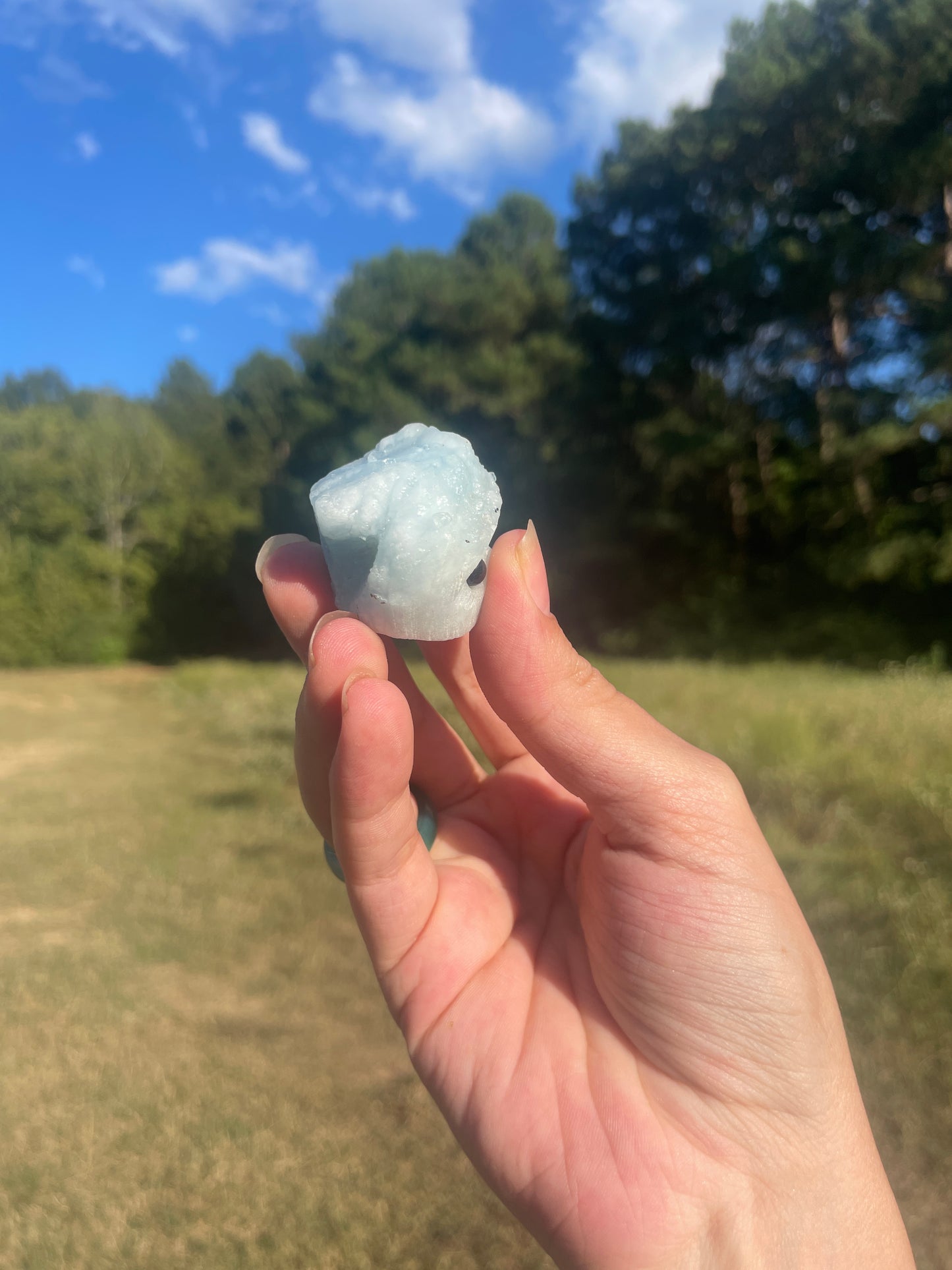 Mini aquamarine rock buddy