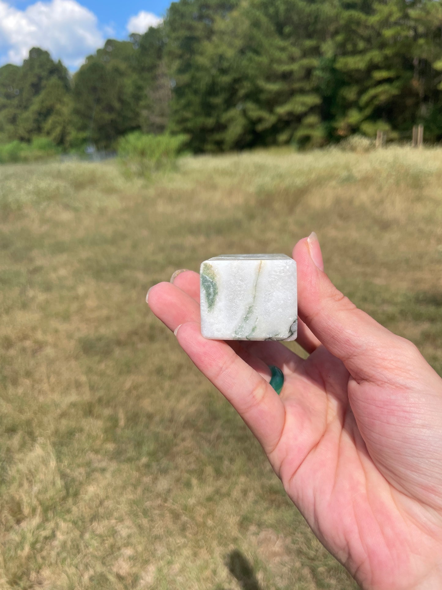 Druzy Moss Agate tower