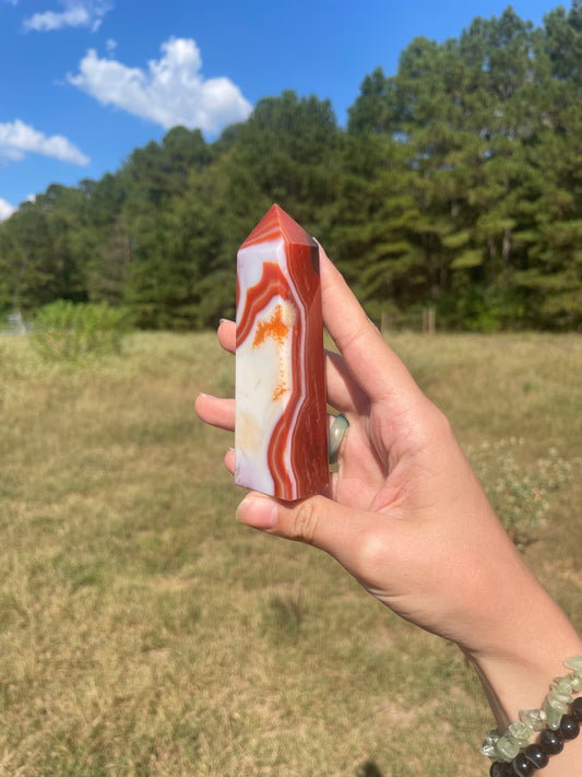 Beautifully banded Carnelian tower #2