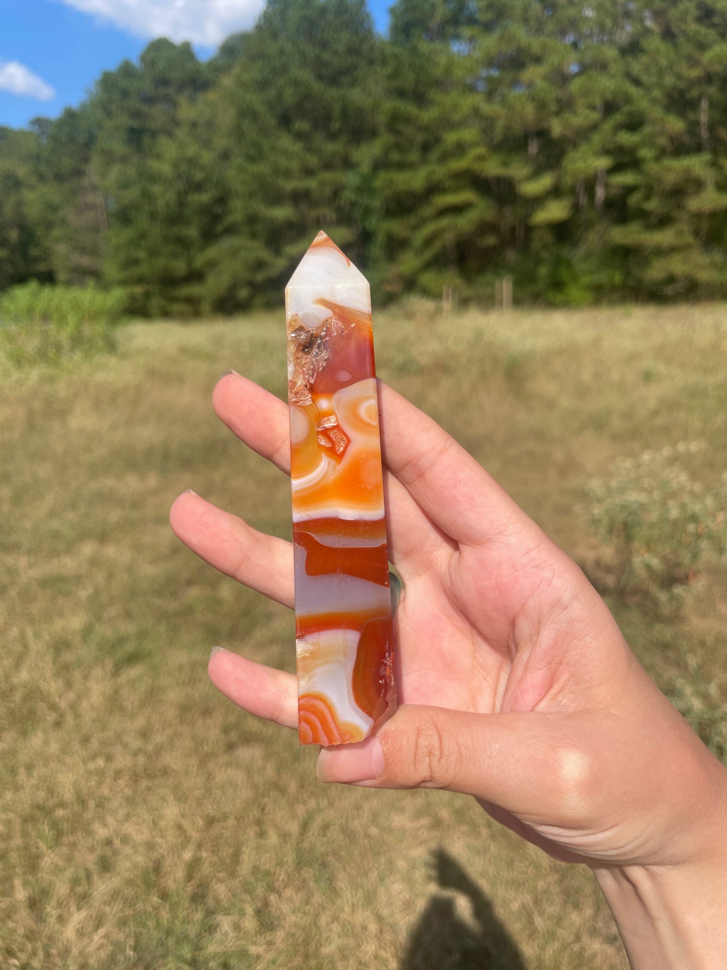 Imperfect Druzy Carnelian tower #1