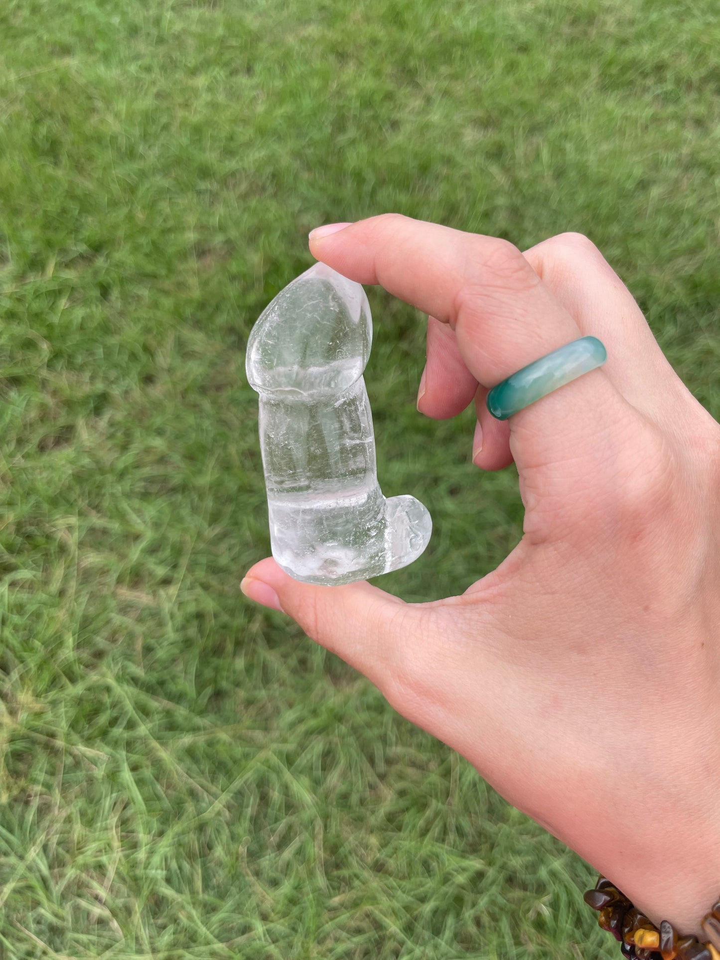 Clear Quartz Mini Penis Carving