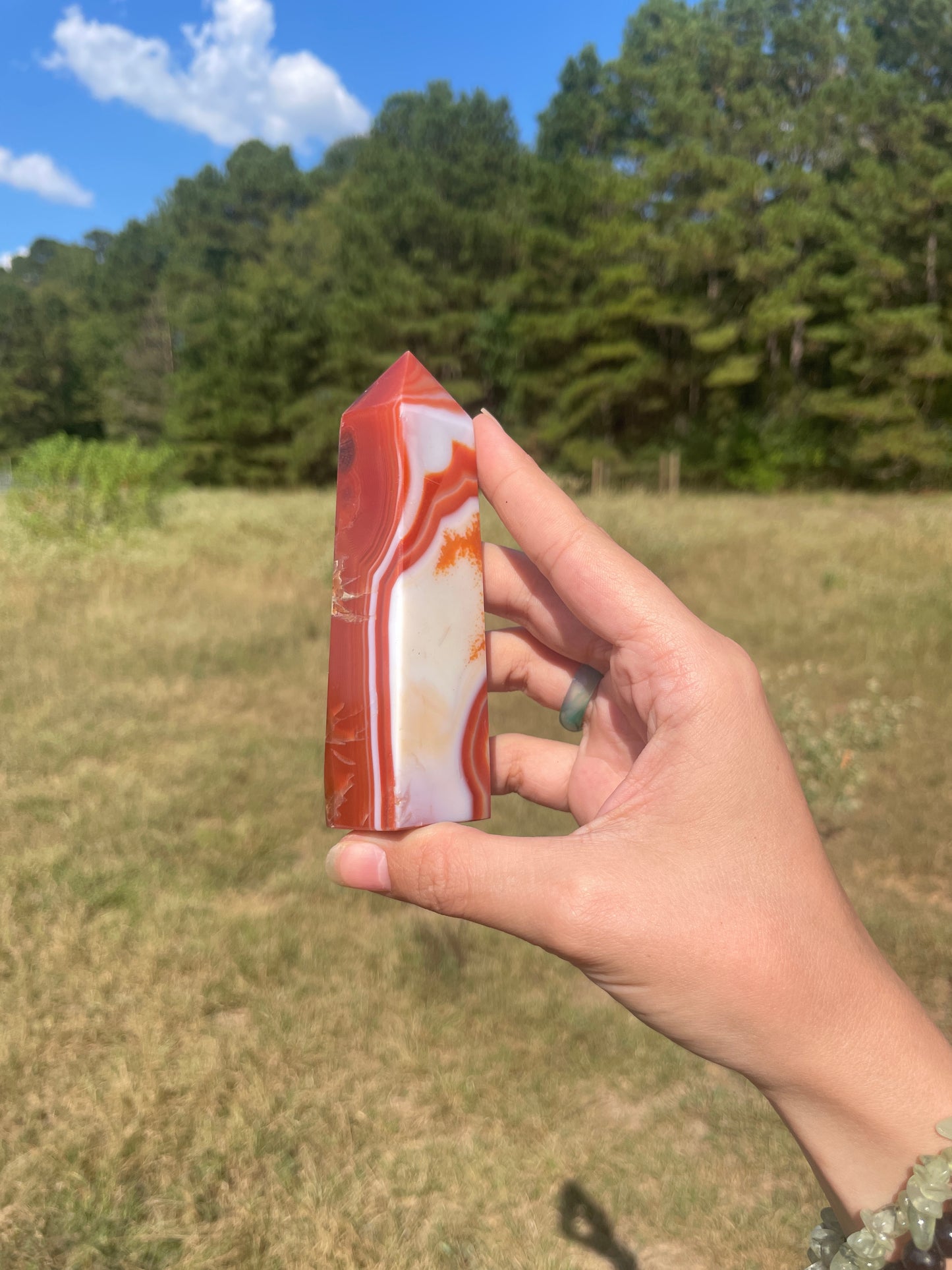 Beautifully banded Carnelian tower #2