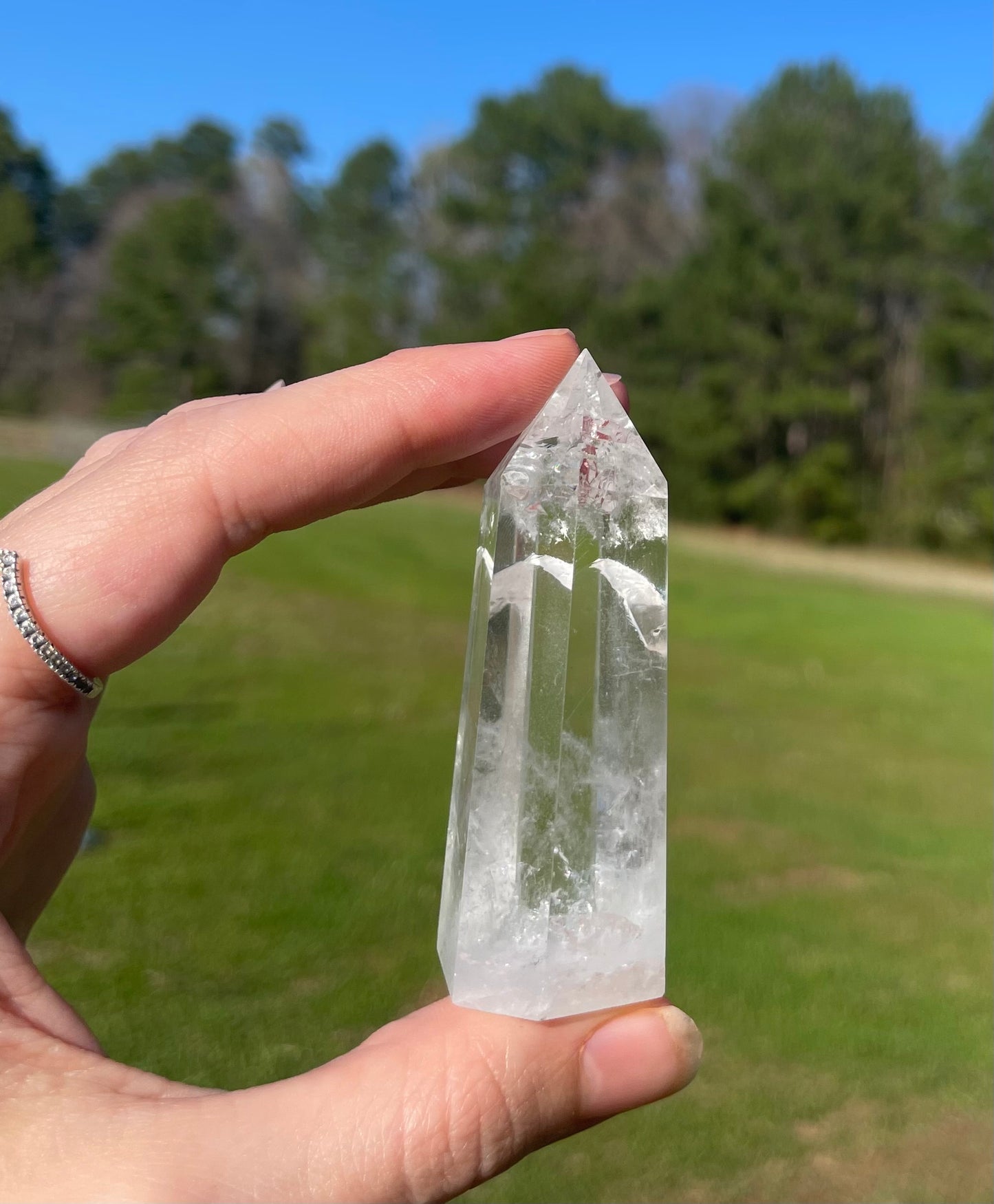 Clear Quartz Tower w/inclusion (3)