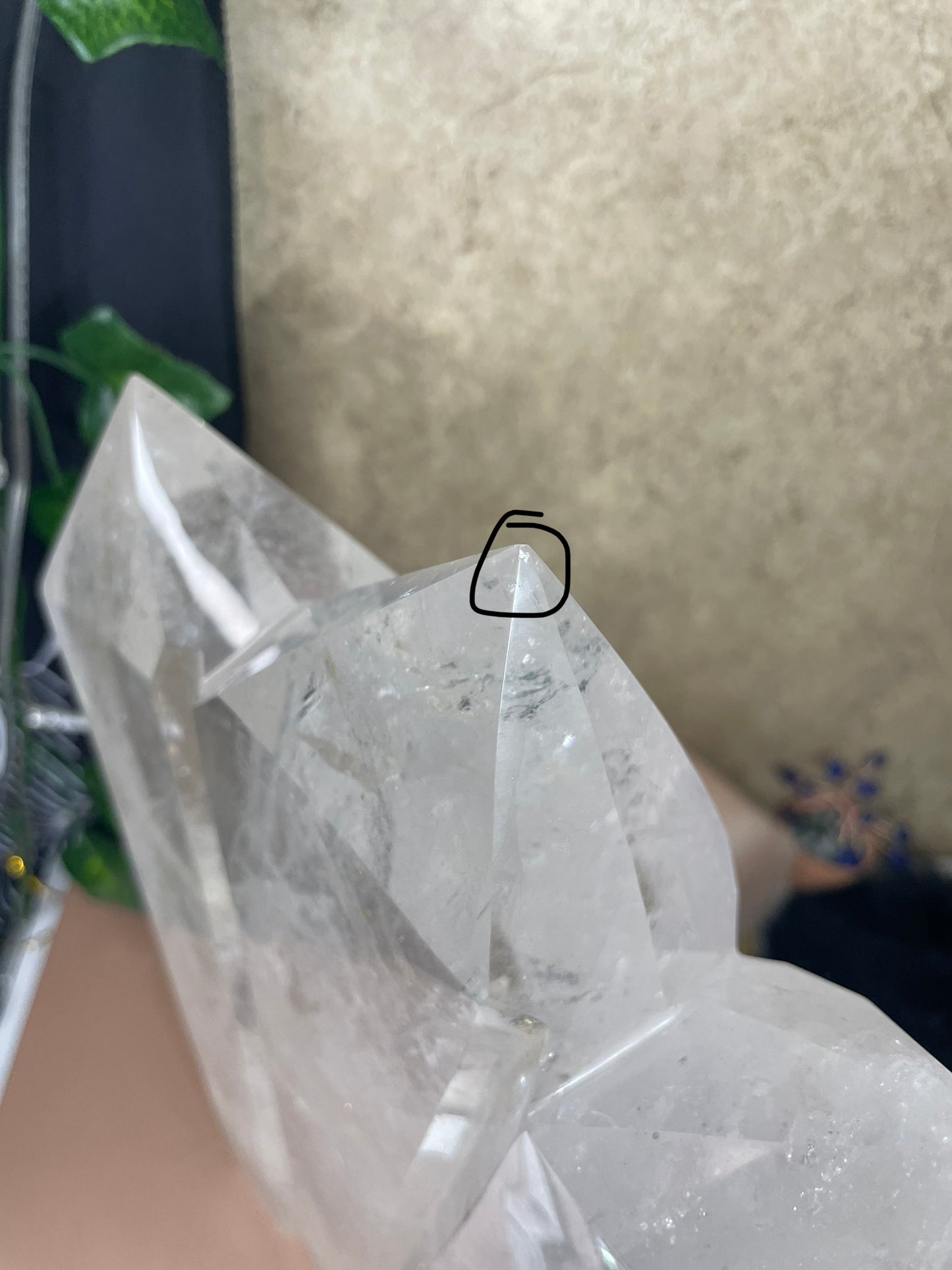 XXL Clear Quartz Triple Point Tower