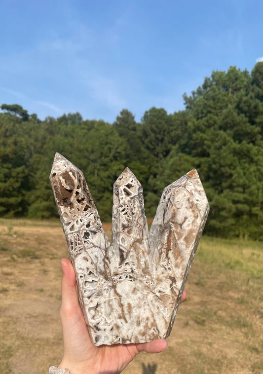 Large Druzy Sphalerite Triple Point Tower