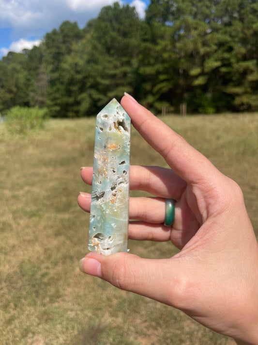 Druzy Carribean Calcite tower #5