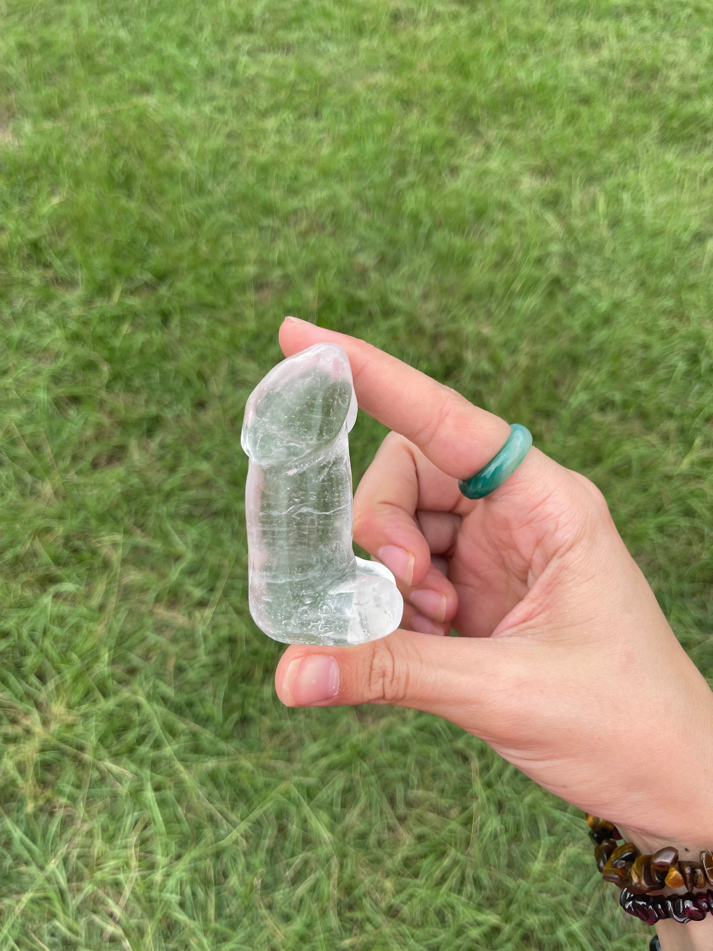 Clear Quartz Mini Penis Carving