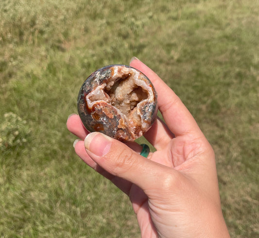 Red/Carnelian Moss Agate Sphere