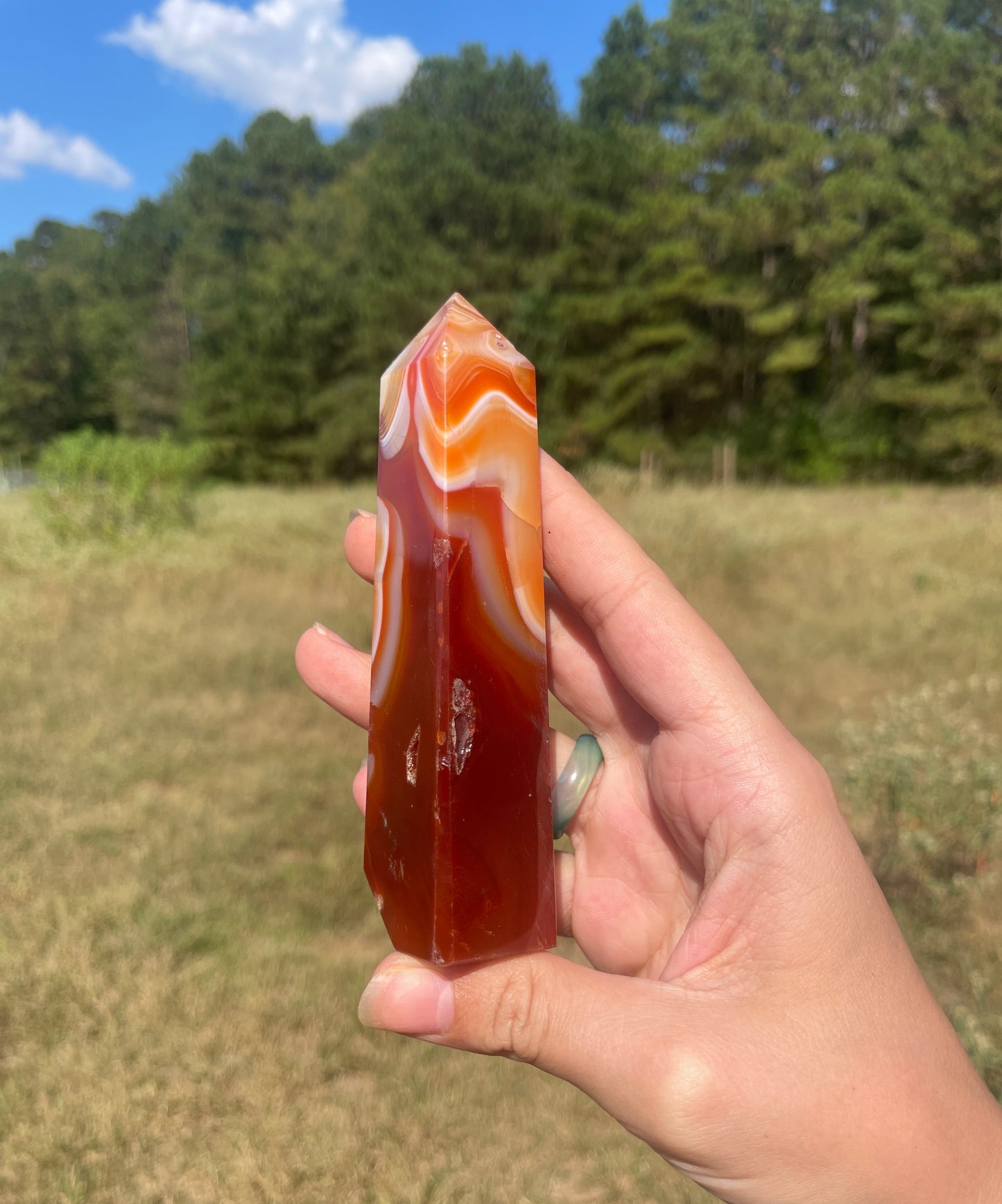 Imperfect Druzy Carnelian tower #1