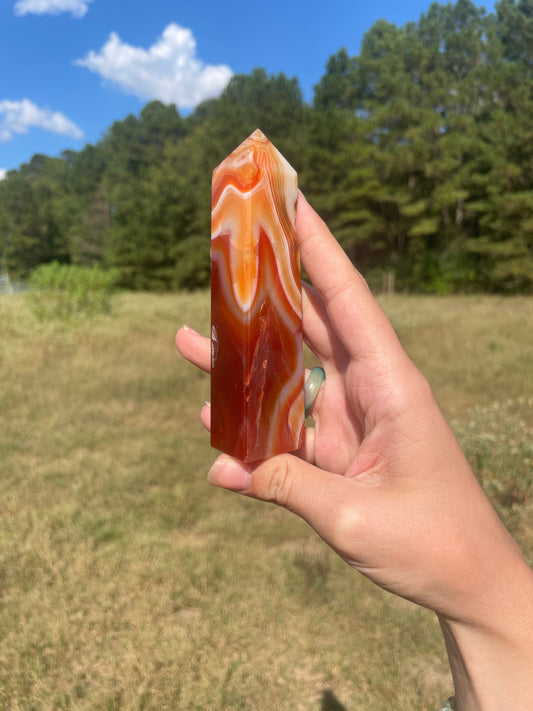 Imperfect Druzy Carnelian tower #1