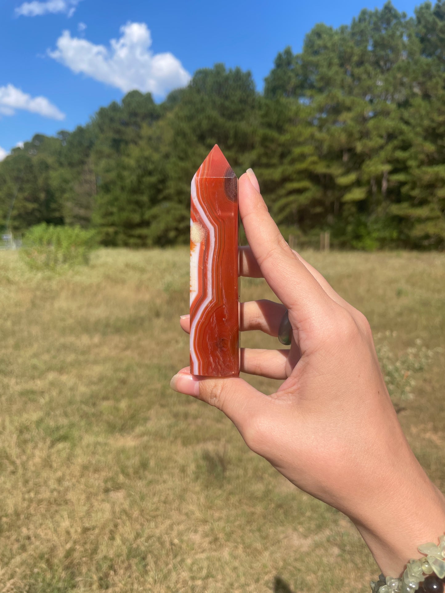 Beautifully banded Carnelian tower #2