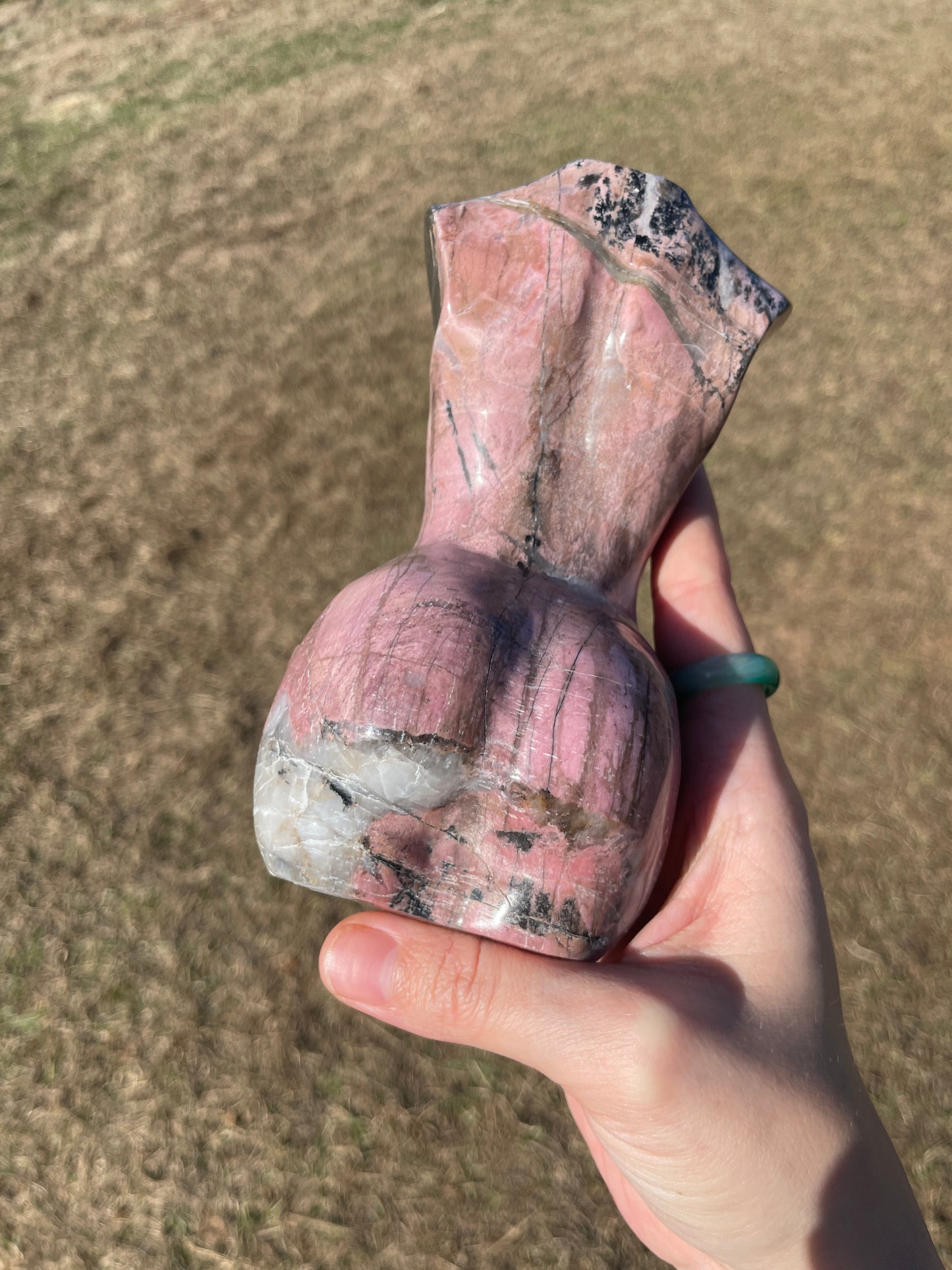 Large Rhodonite Goddess Carving (lady body)
