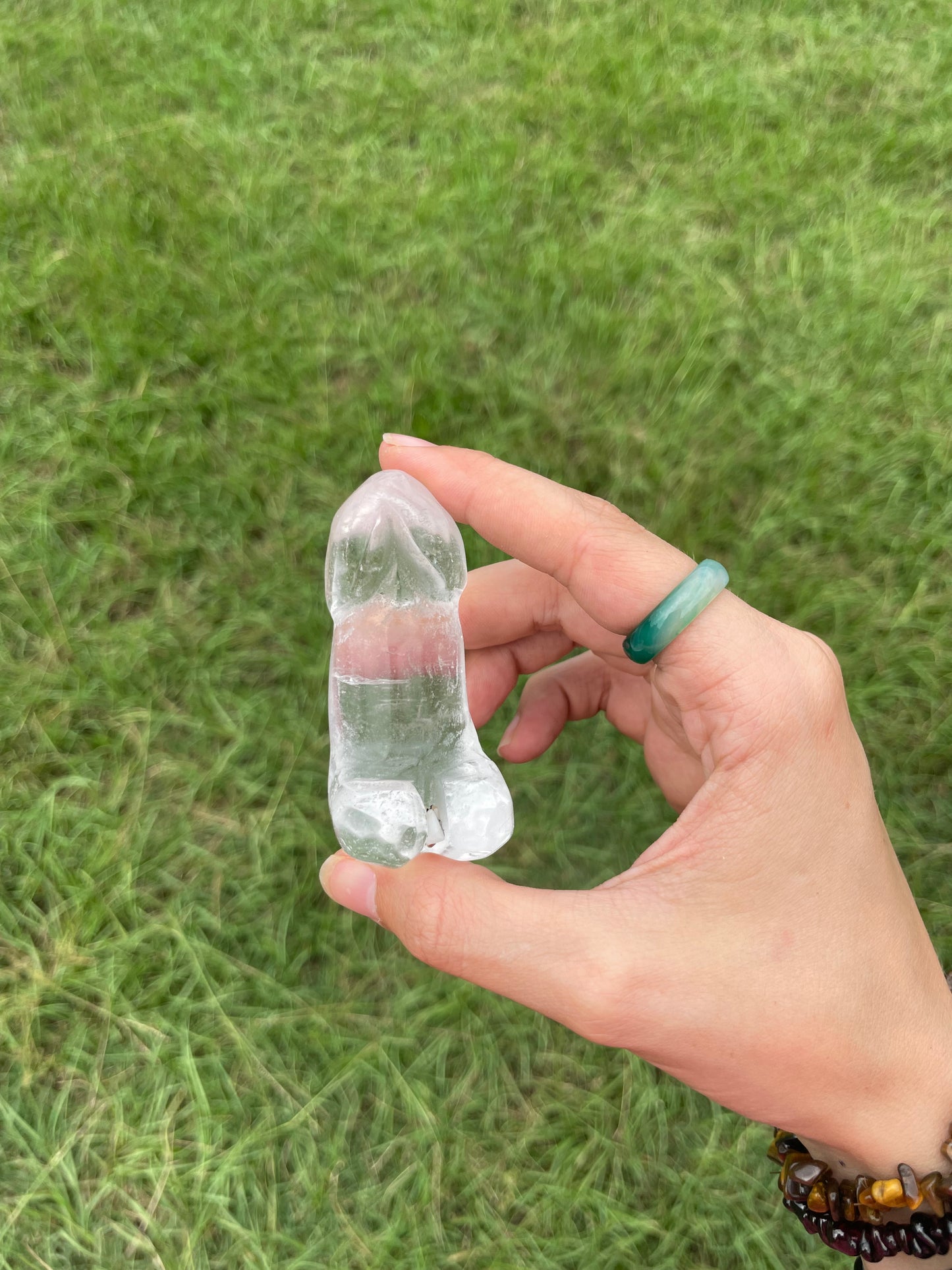 Clear Quartz Mini Penis Carving