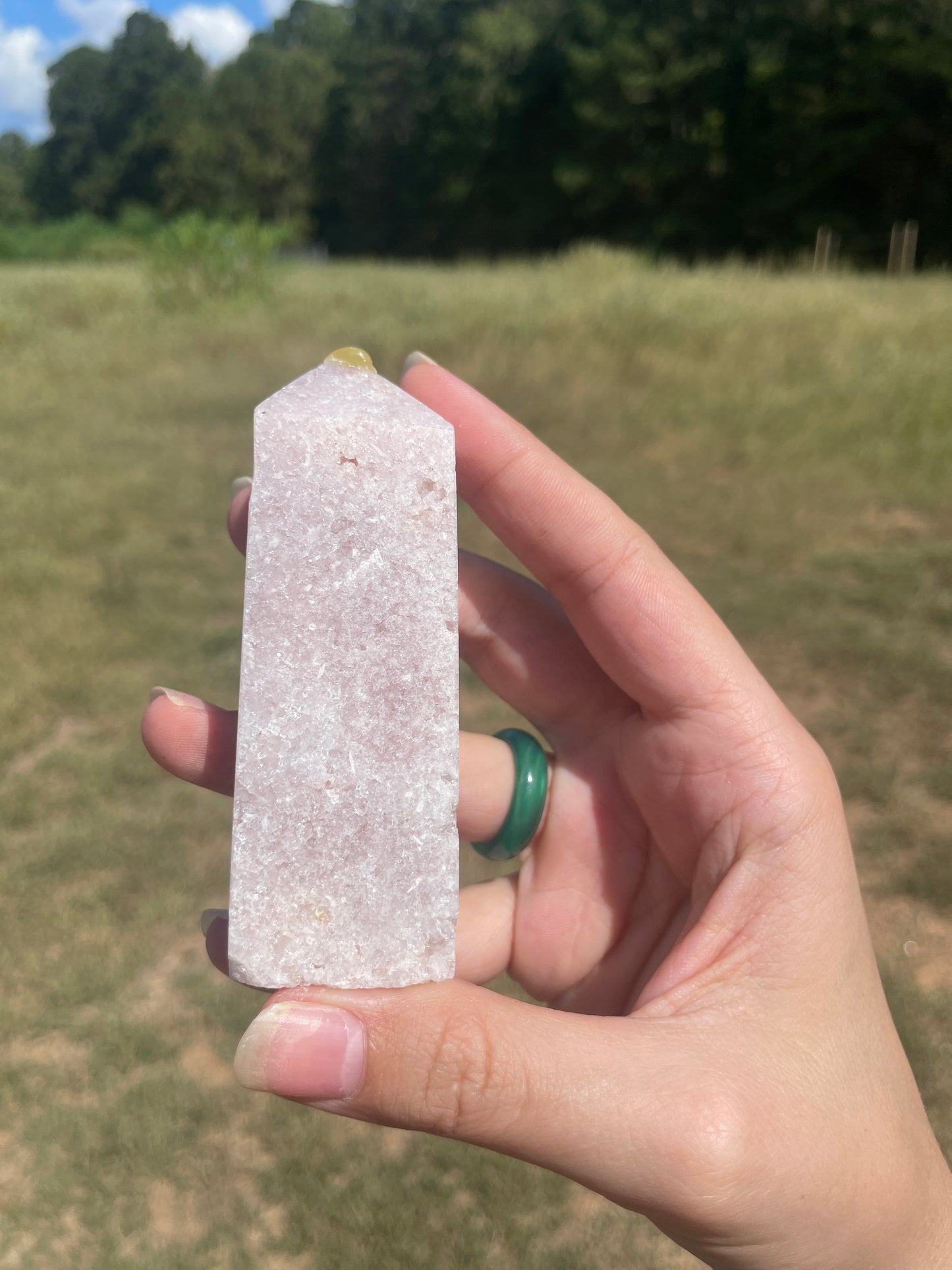 Druzy Pink Amethyst tower 4