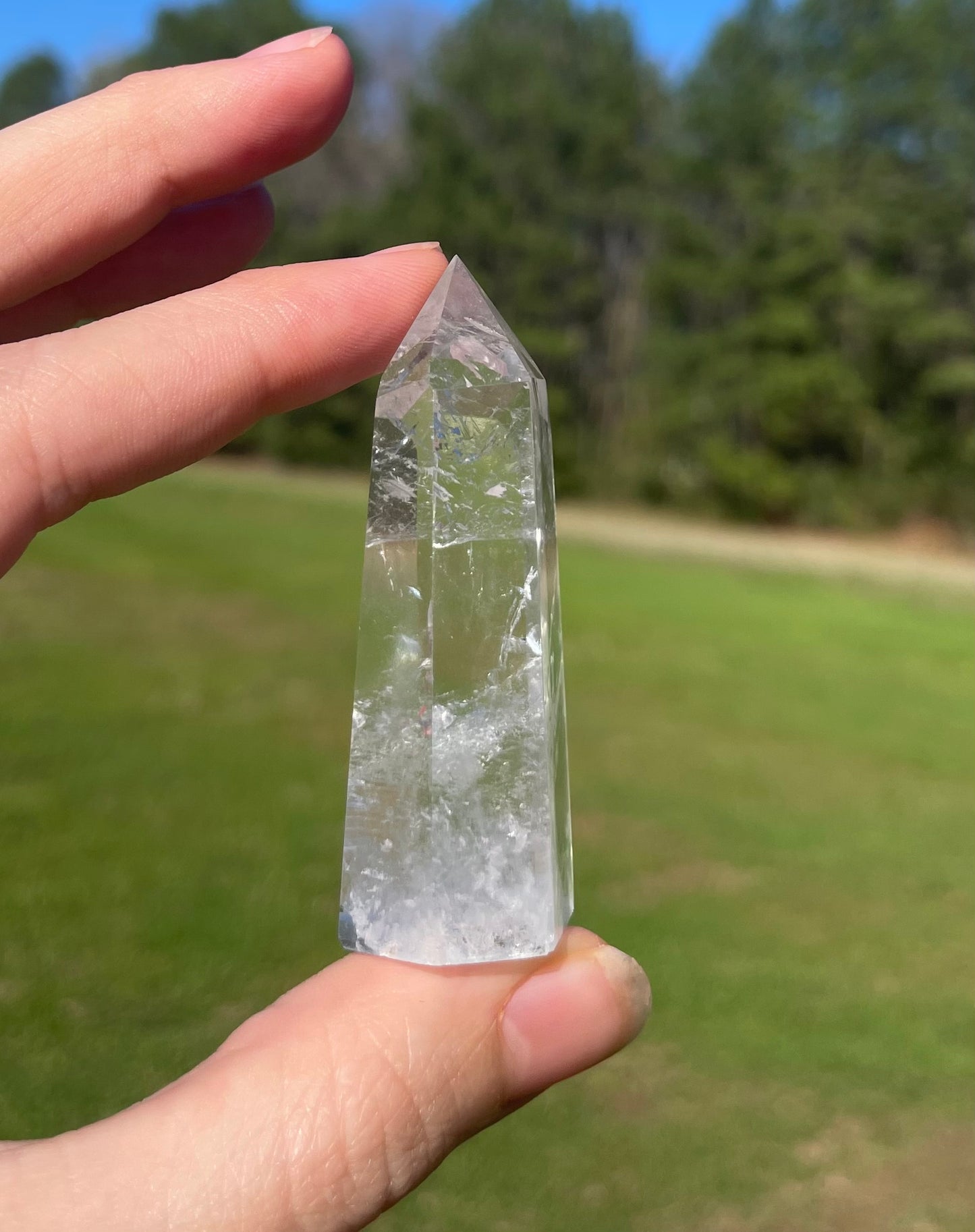 Imperfect Clear Quartz Tower (1) w/ inclusion🤍