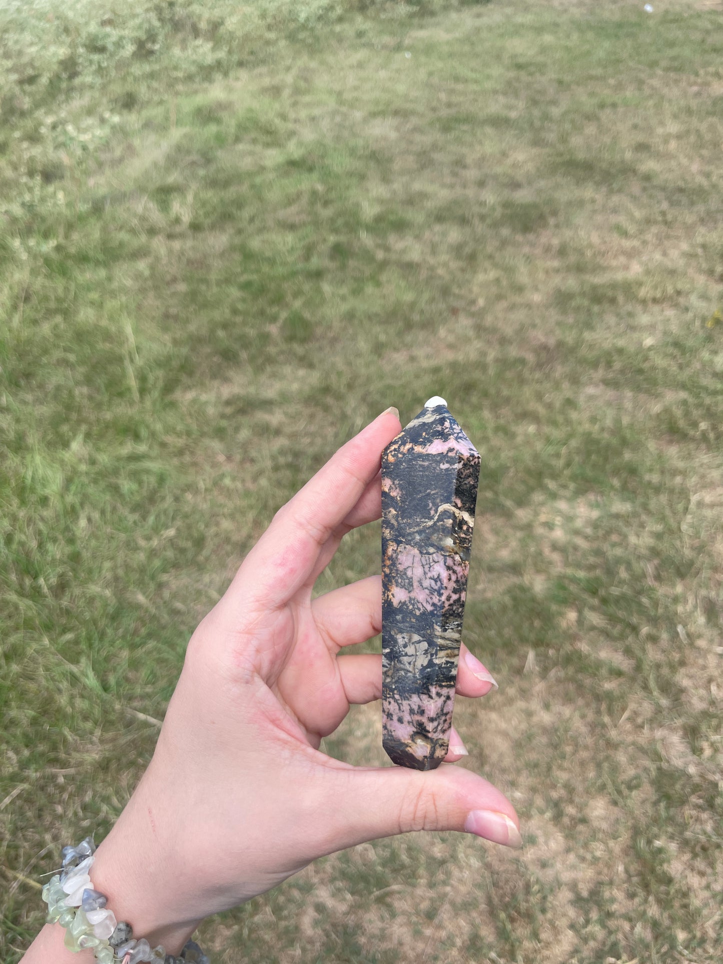 Rhodonite Crystal Pipe (decor)