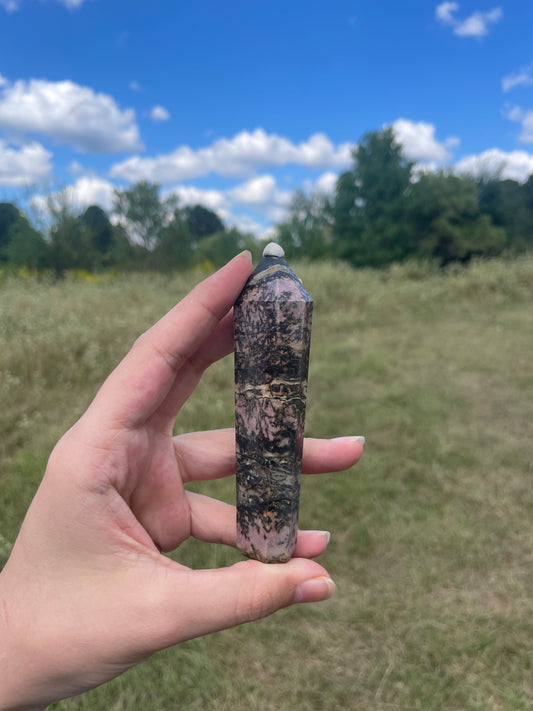 Rhodonite Crystal pipe #1 (decor)