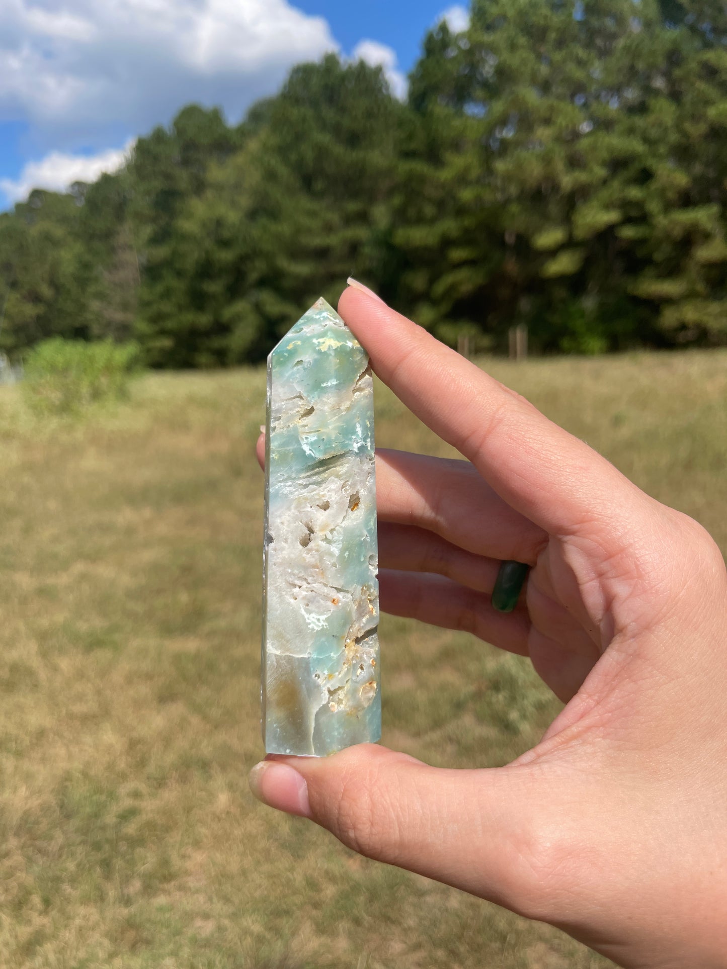 Druzy Carribean Calcite tower #5